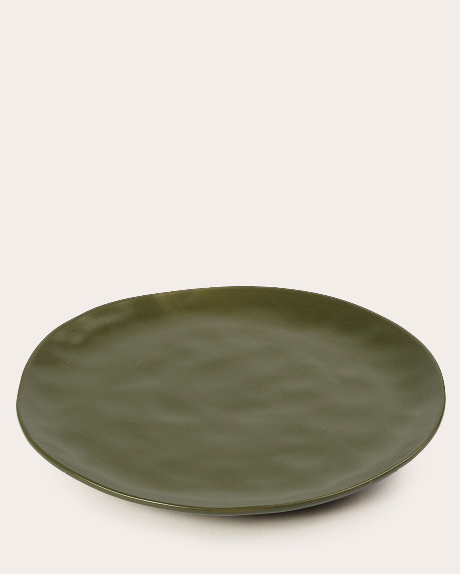 Prato raso de cerâmica orgânico Anne 26cm - verde | Casa Riachuelo