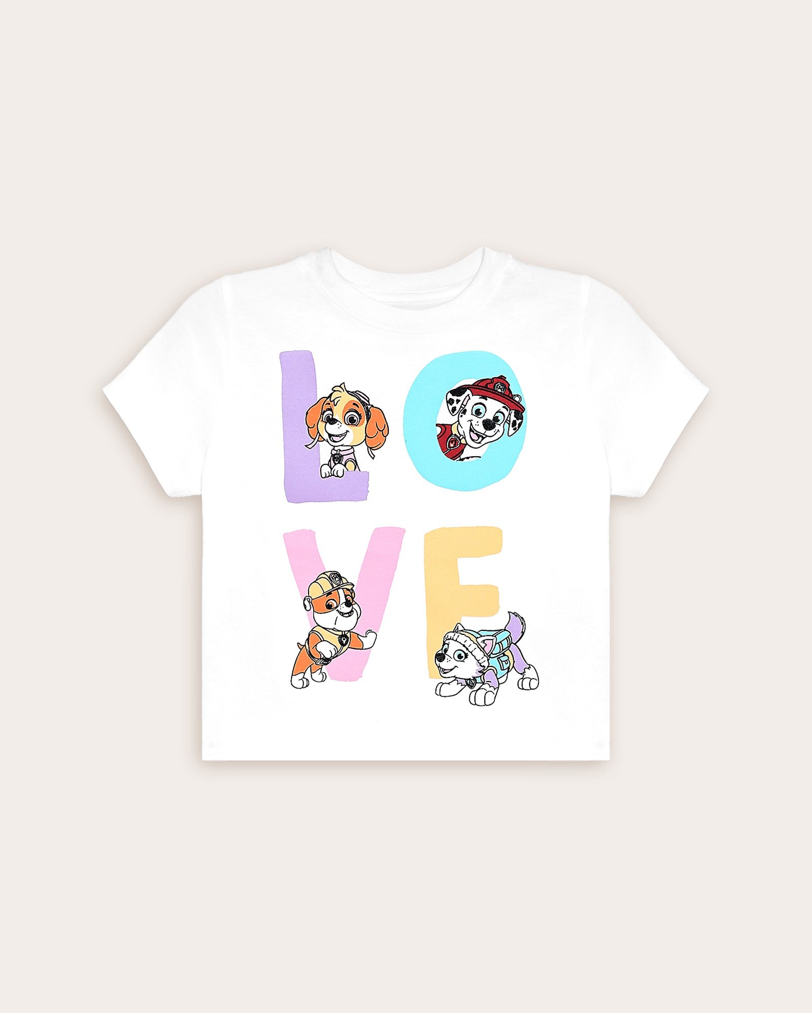 Camiseta infantil Patrulha Canina Love 1-4A - branca | Nickelodeon