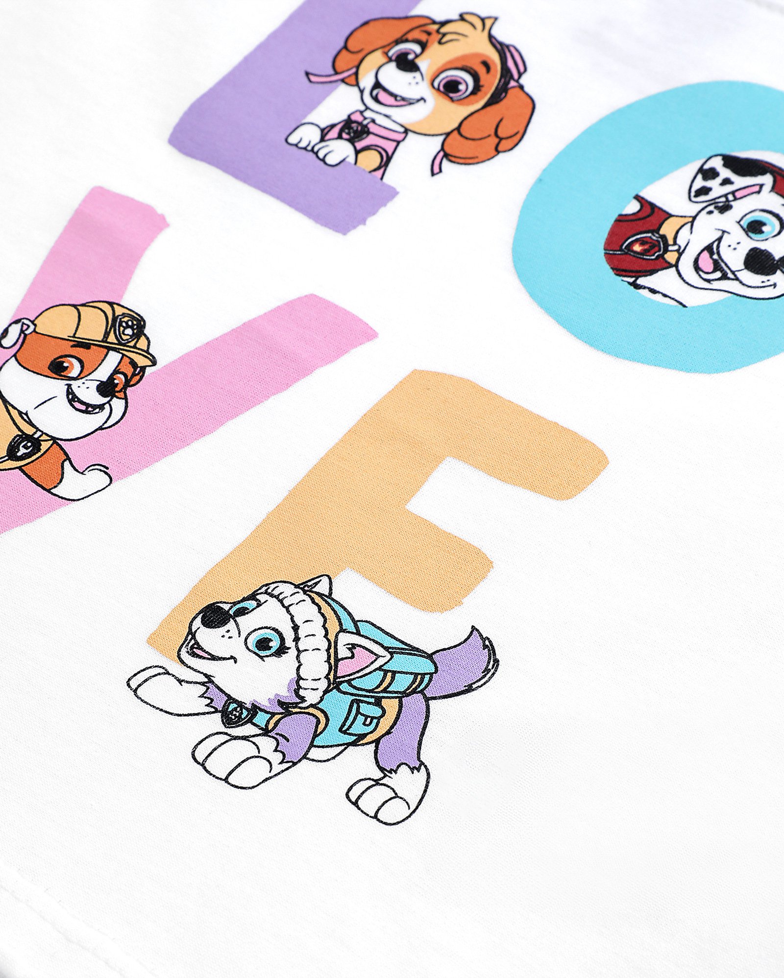 Camiseta infantil Patrulha Canina Love 1-4A - branca | Nickelodeon