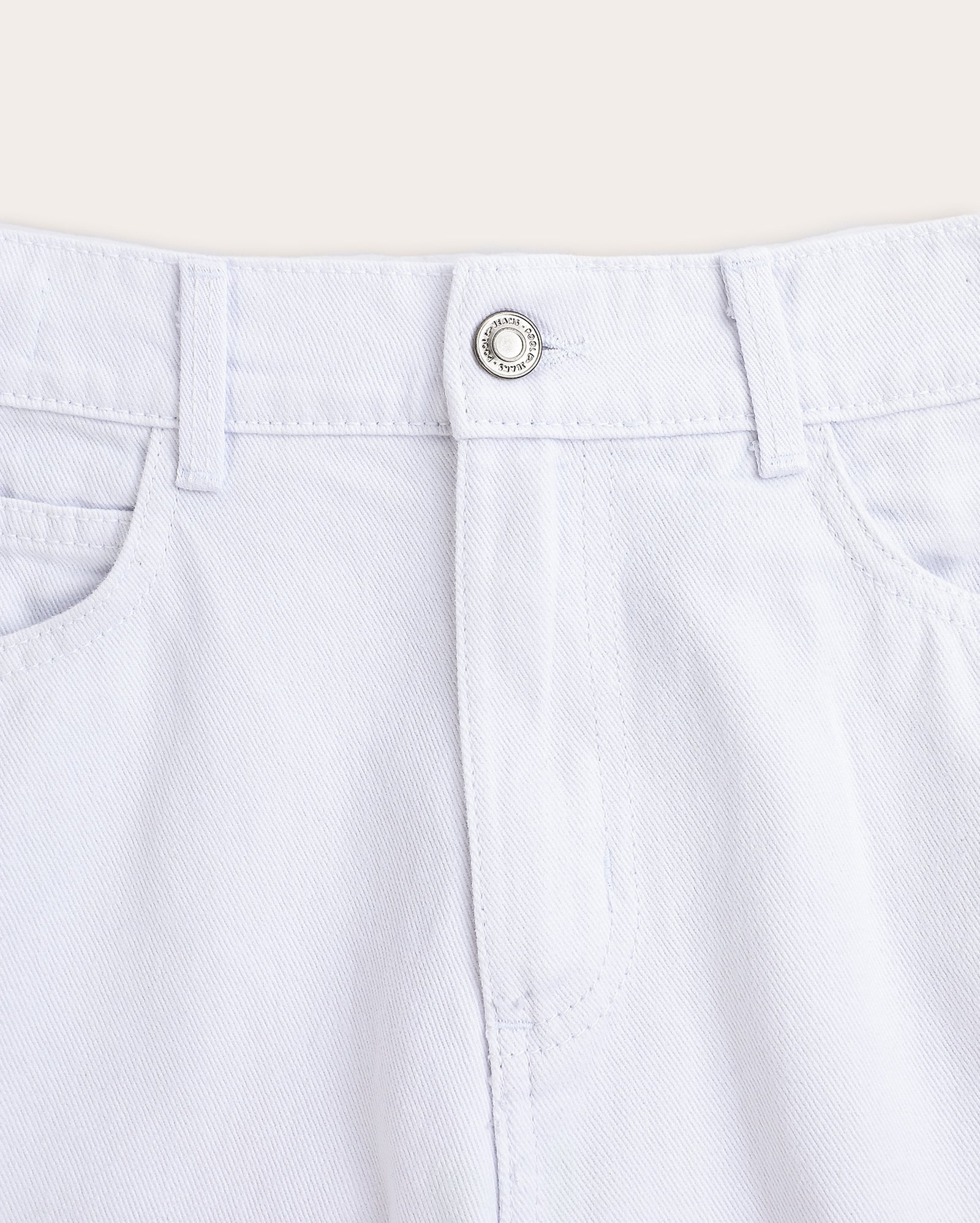 Calça sarja juvenil wide leg - branca