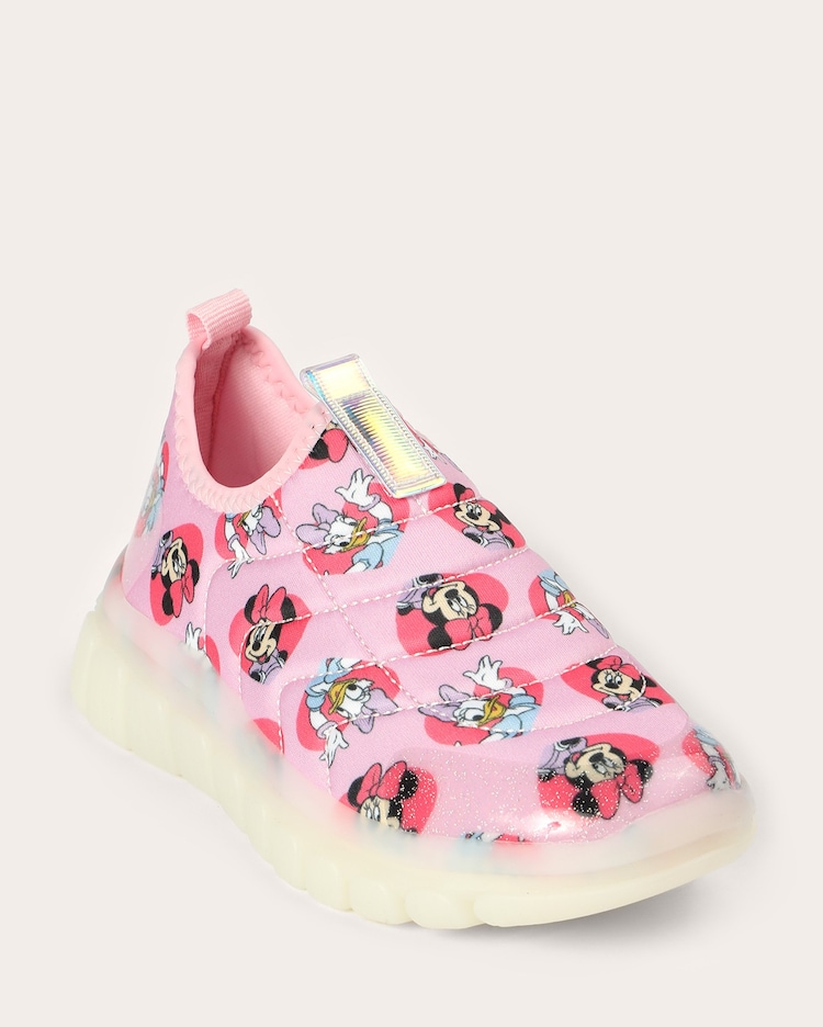 Riachuelo Tênis infantil masculino Minnie com LED rosa Disney