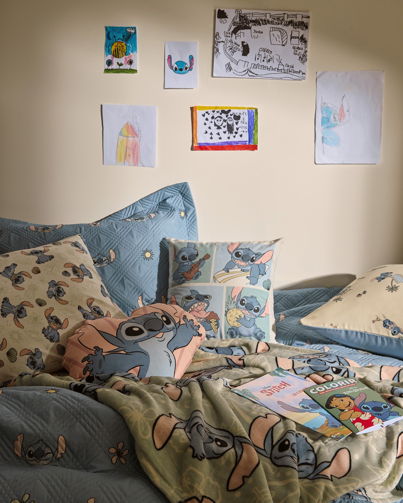 Jogo de cama casal 3 peças malha Stitch branco | Casa Riachuelo
