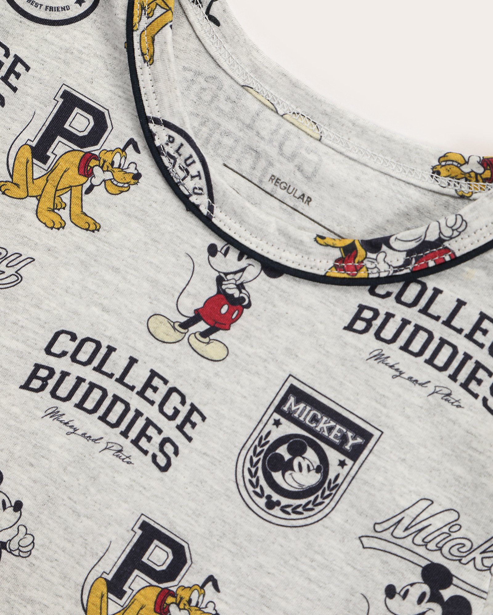Pijama curto infantil Mickey e Pluto 2-6A cinza | Disney