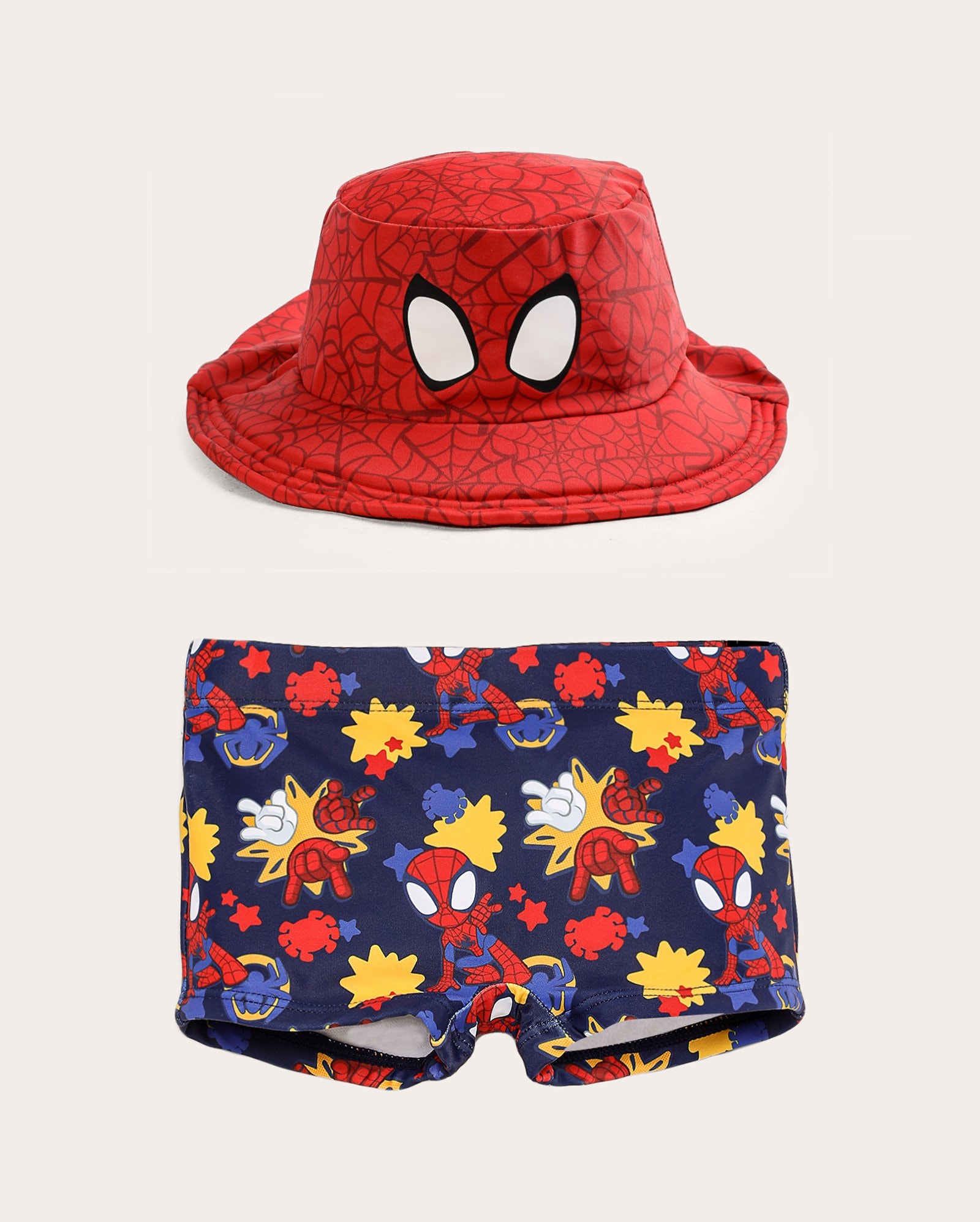 Kit sunga infantil homem aranha com chapéu 1-4A - azul | Marvel