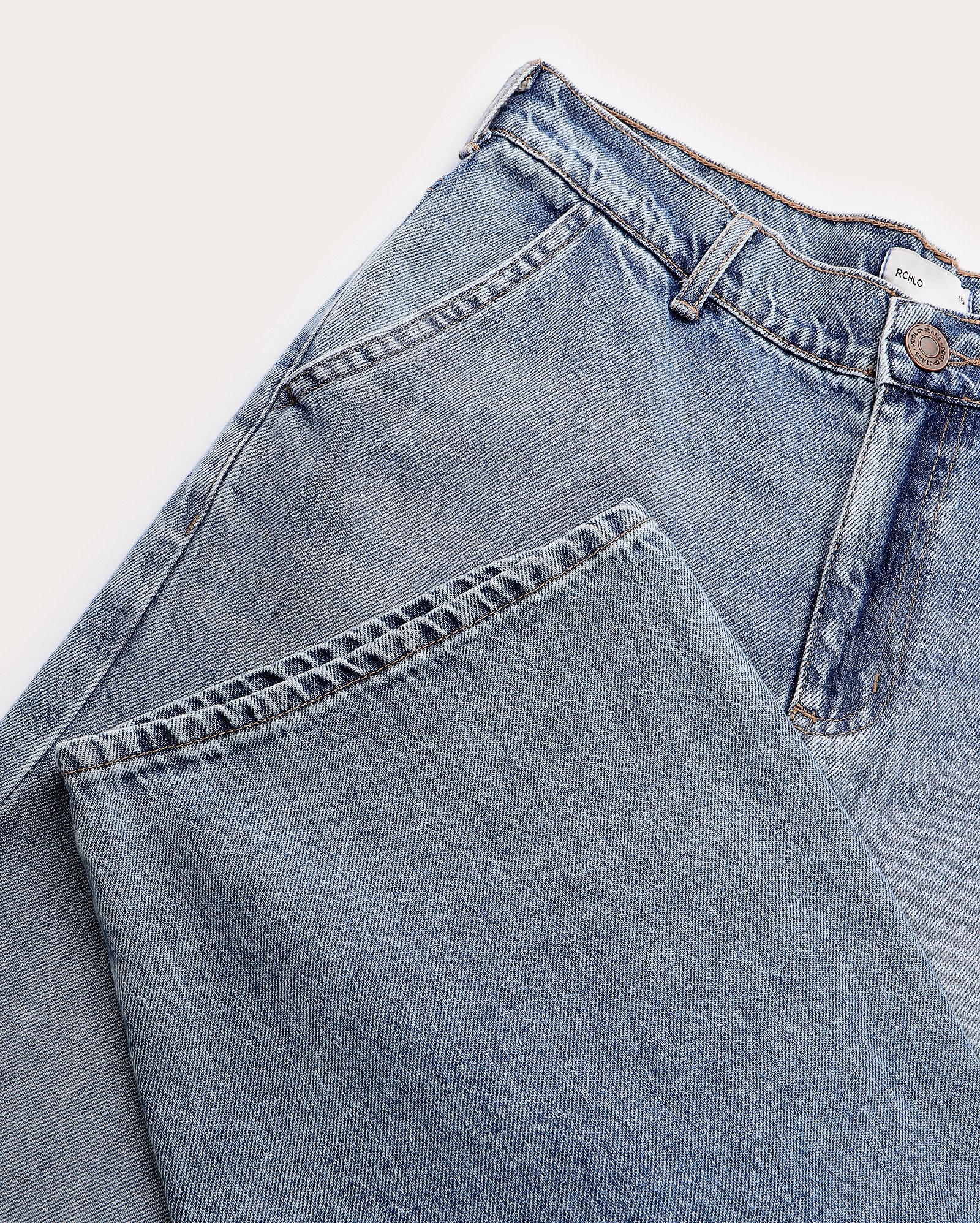 Calça jeans juvenil skater chino estonada - denim médio