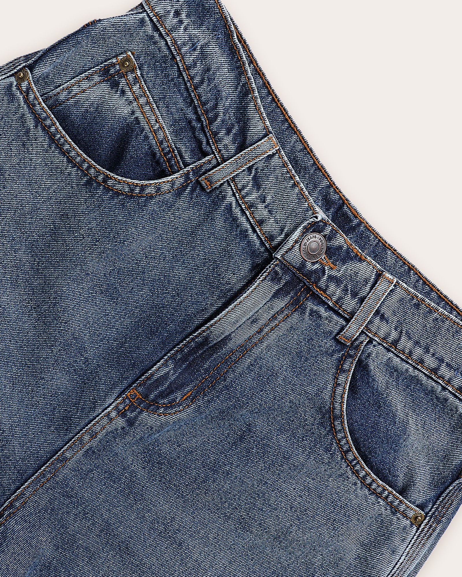 Calça jeans juvenil barrel estonada - denim escuro