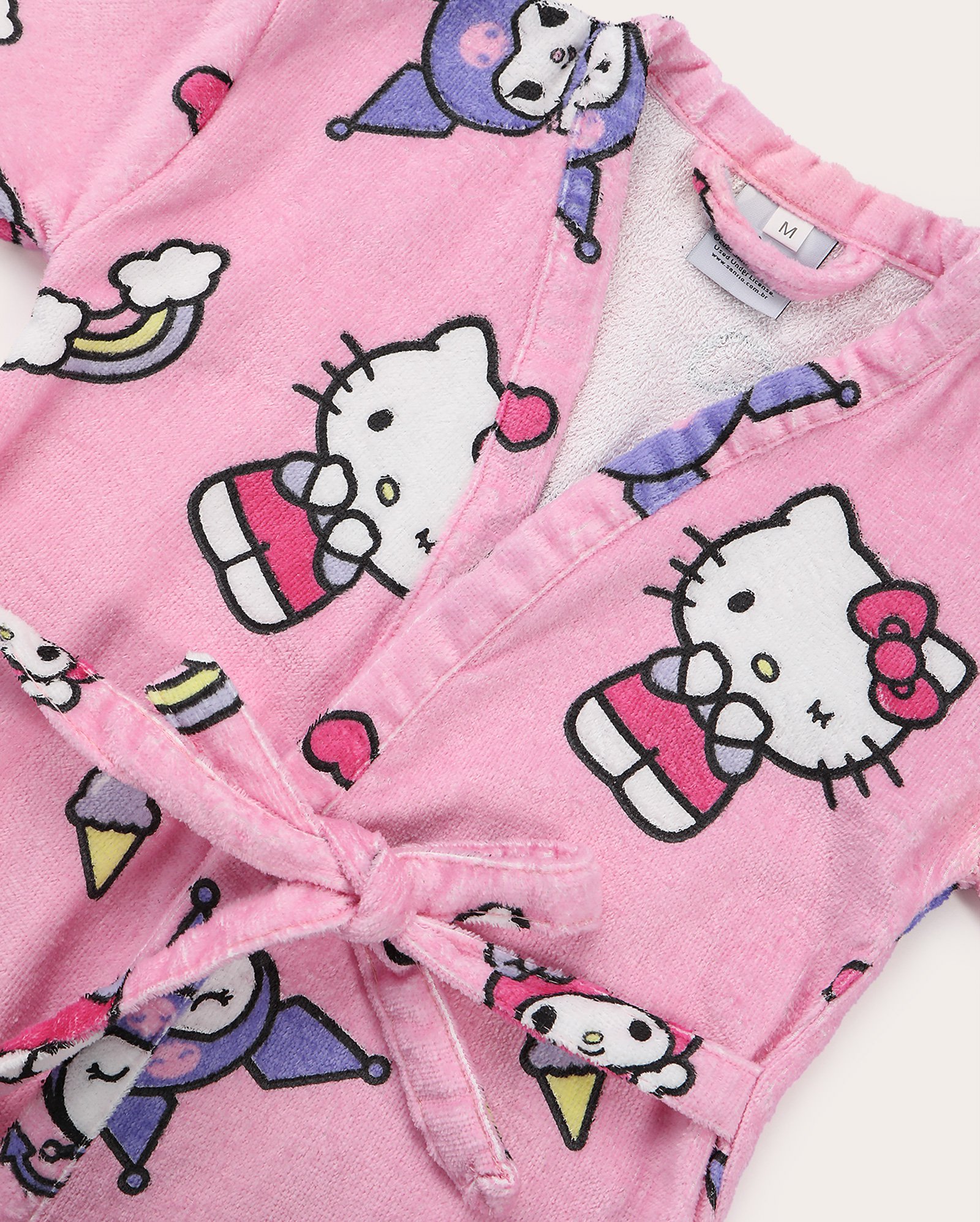Roupão de banho infantil Hello Kitty rosa | Sanrio