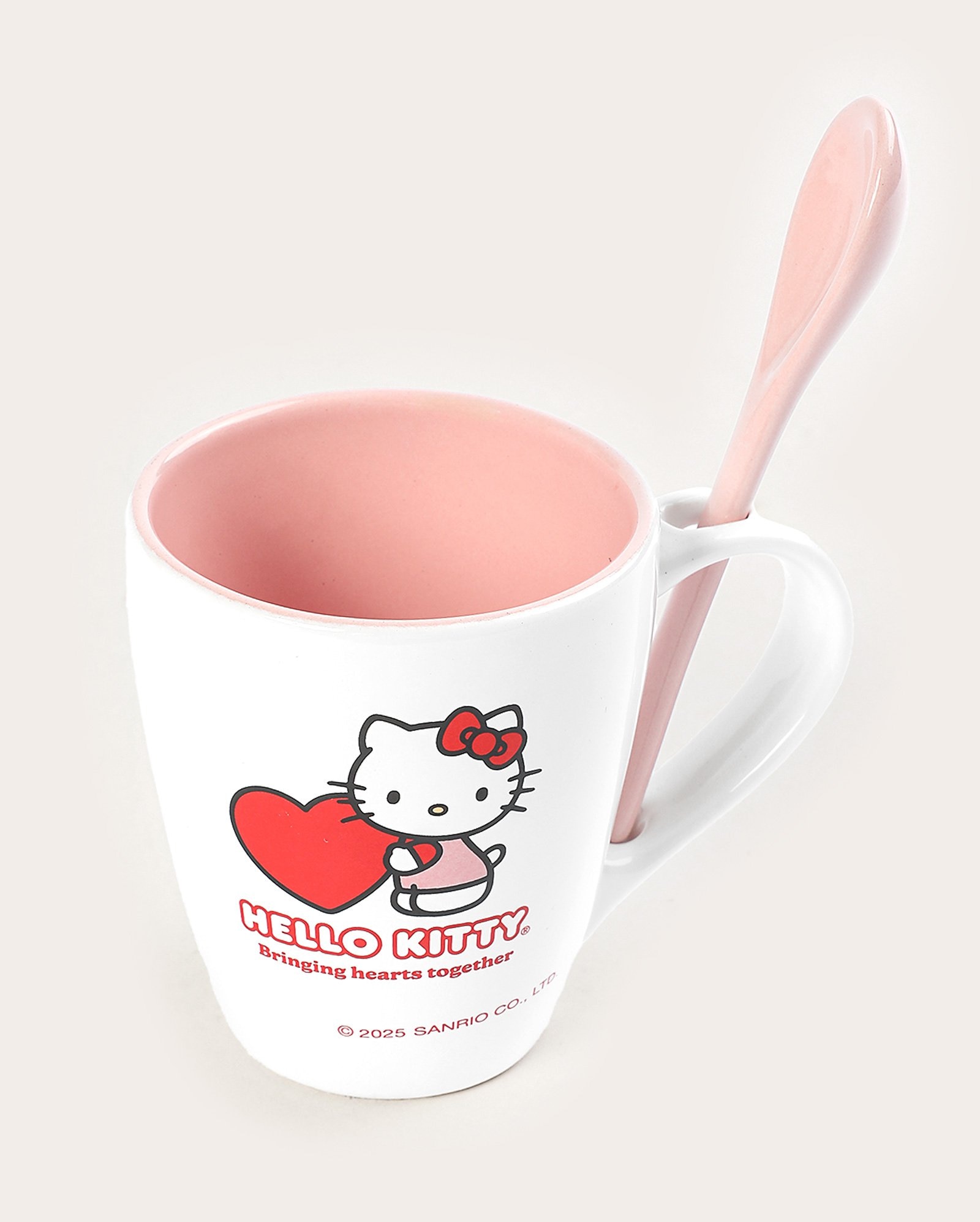 Caneca Hello Kitty com colher 300ml branca | FANLAB