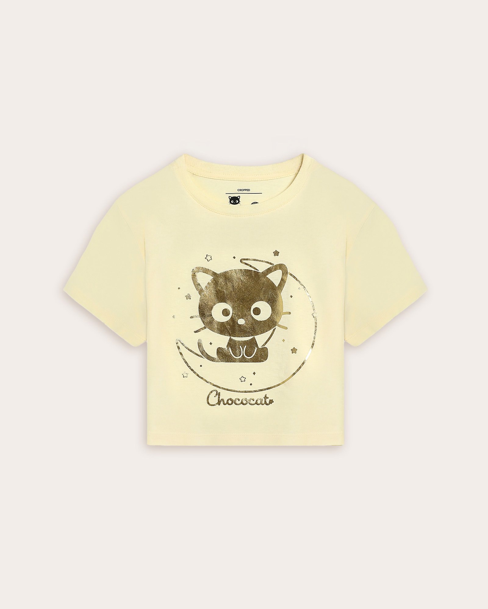 Camiseta juvenil cropped chococat - amarela | Sanrio