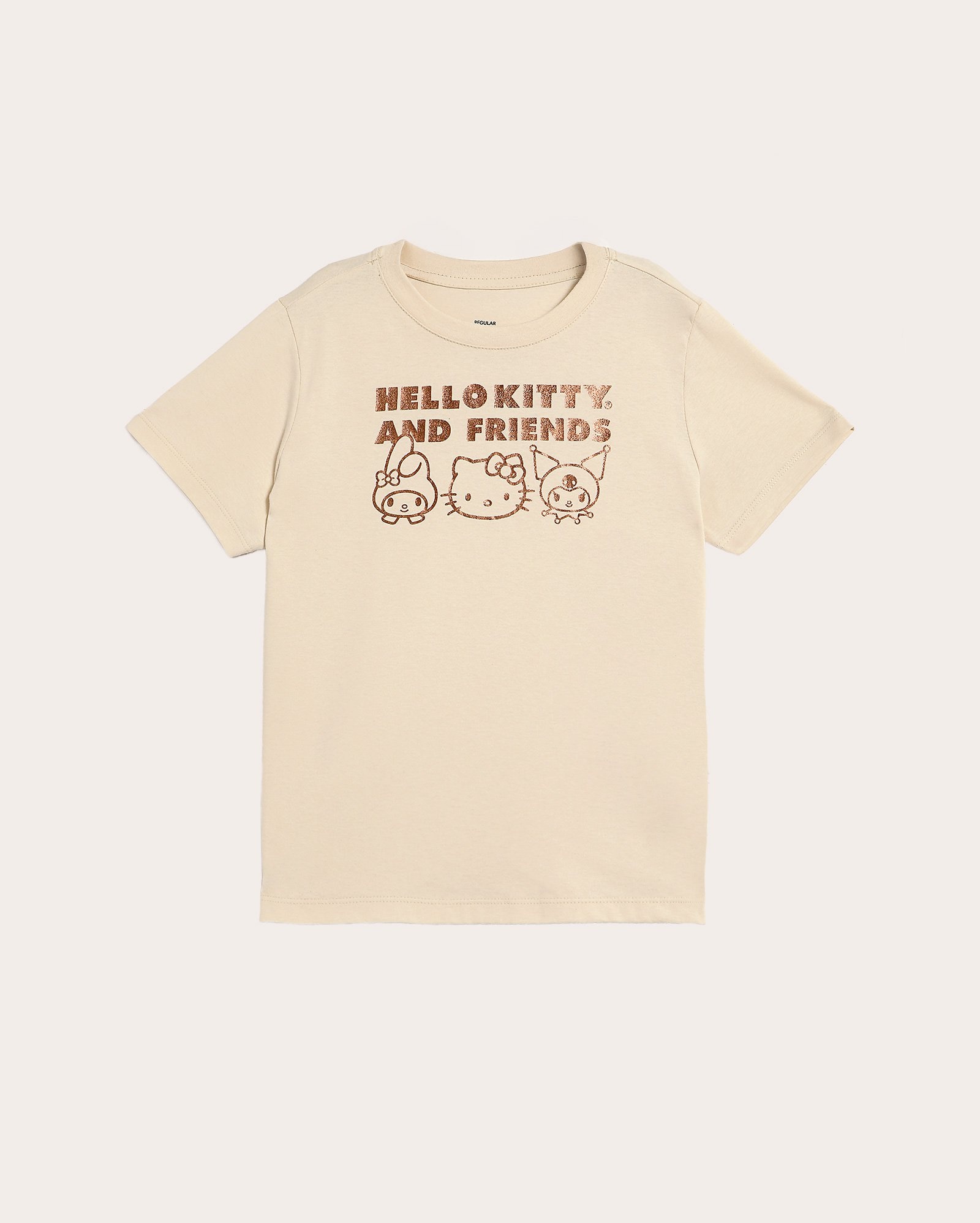 Camiseta juvenil regular Hello Kitty e amigas - bege | Sanrio