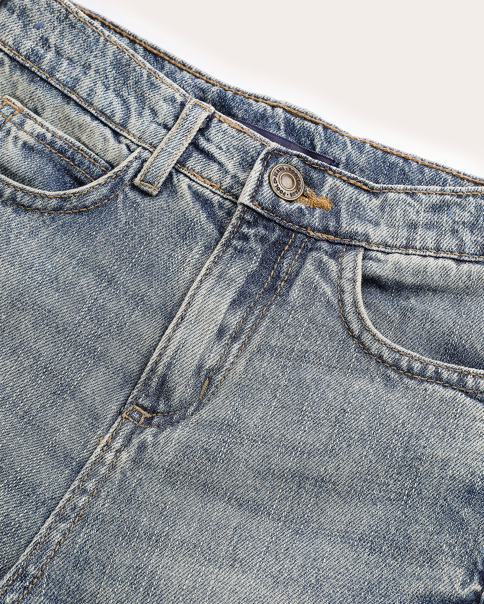 Calça jeans infantil reta estonada 4-10A - denim médio