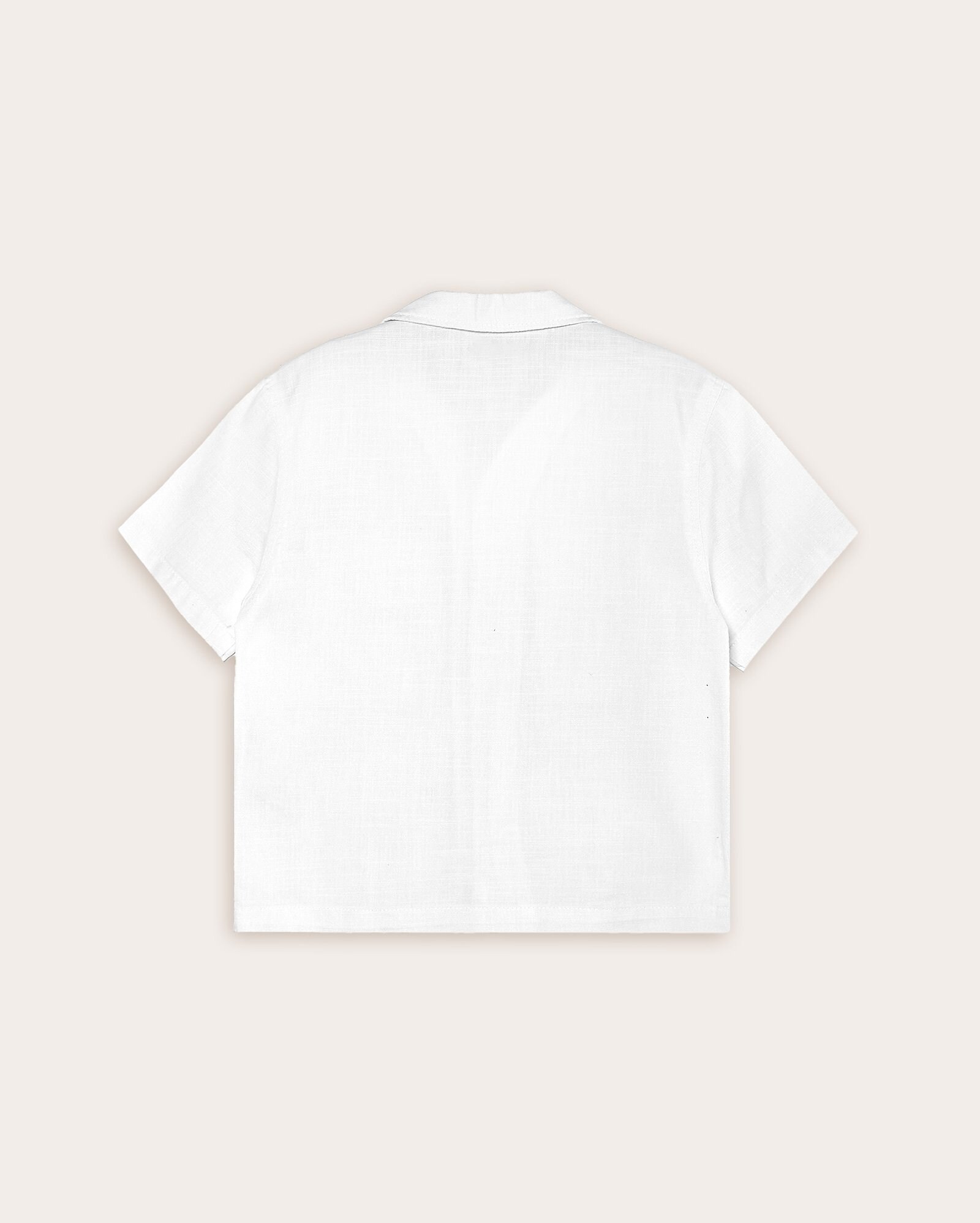 Camisa sarja infantil com bolsos cargo 4-10A - off-white — foto 3