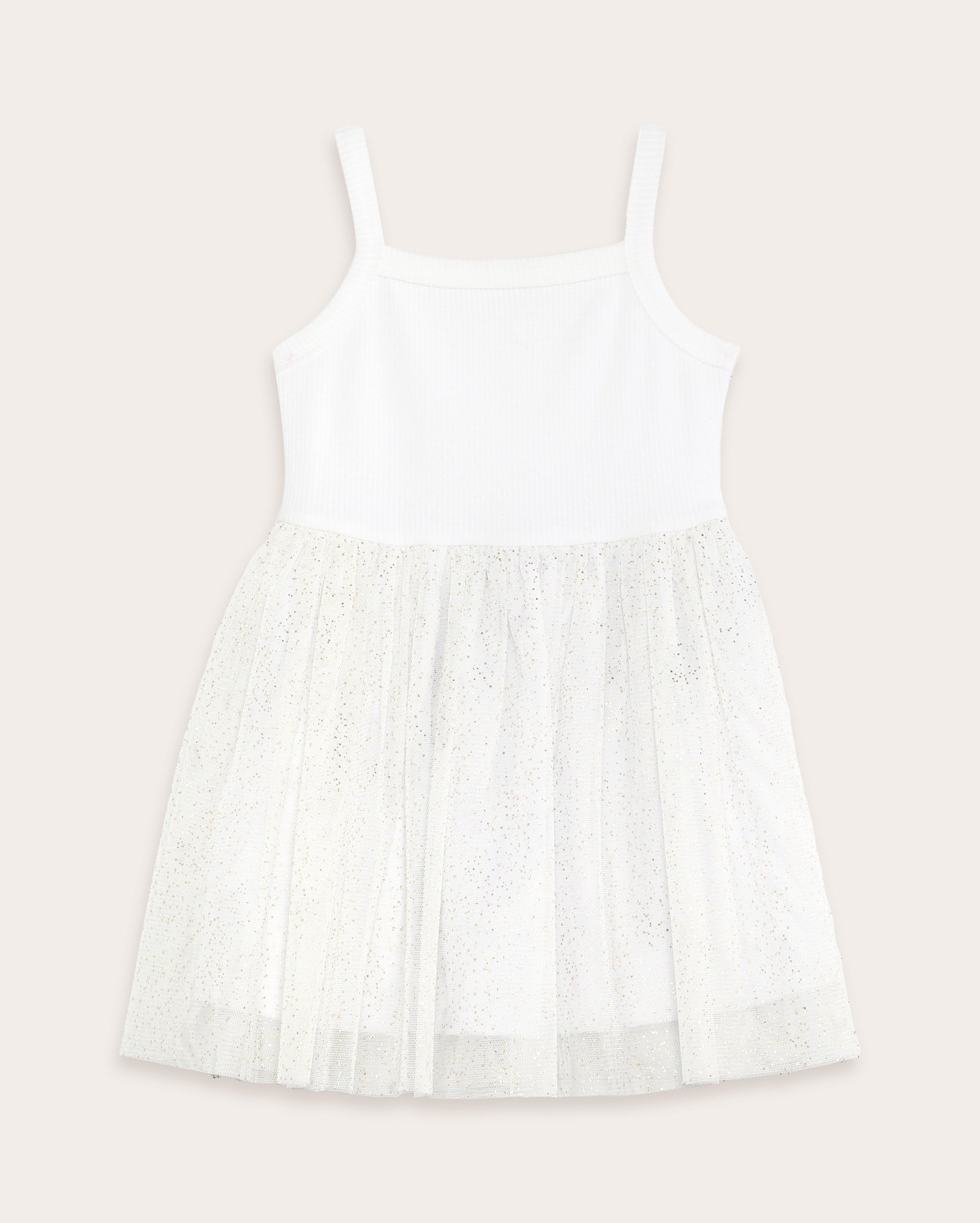 Vestido infantil godê em tule 1-4A - branco