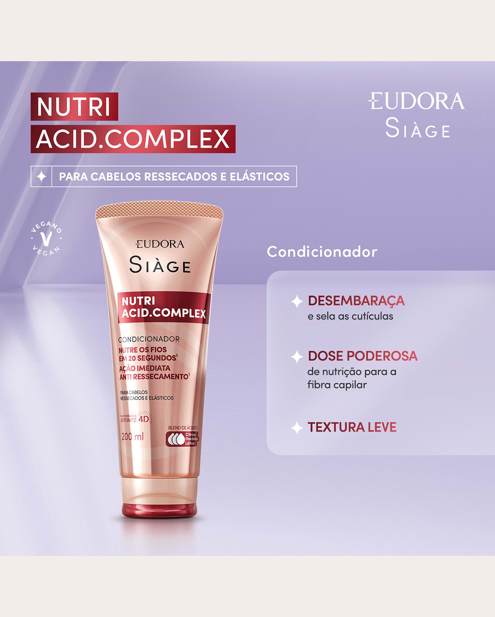 Condicionador Nutri Acid.Complex 200ml | Eudora