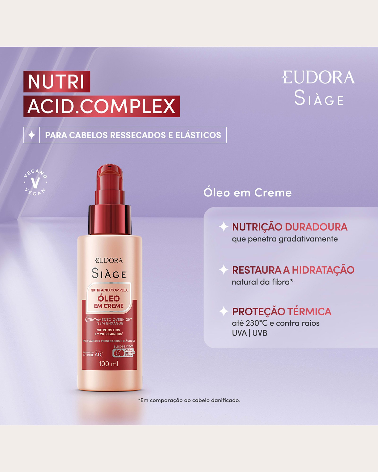 Óleo em creme Siàge Nutri Acid.Complex 100ml | Eudora