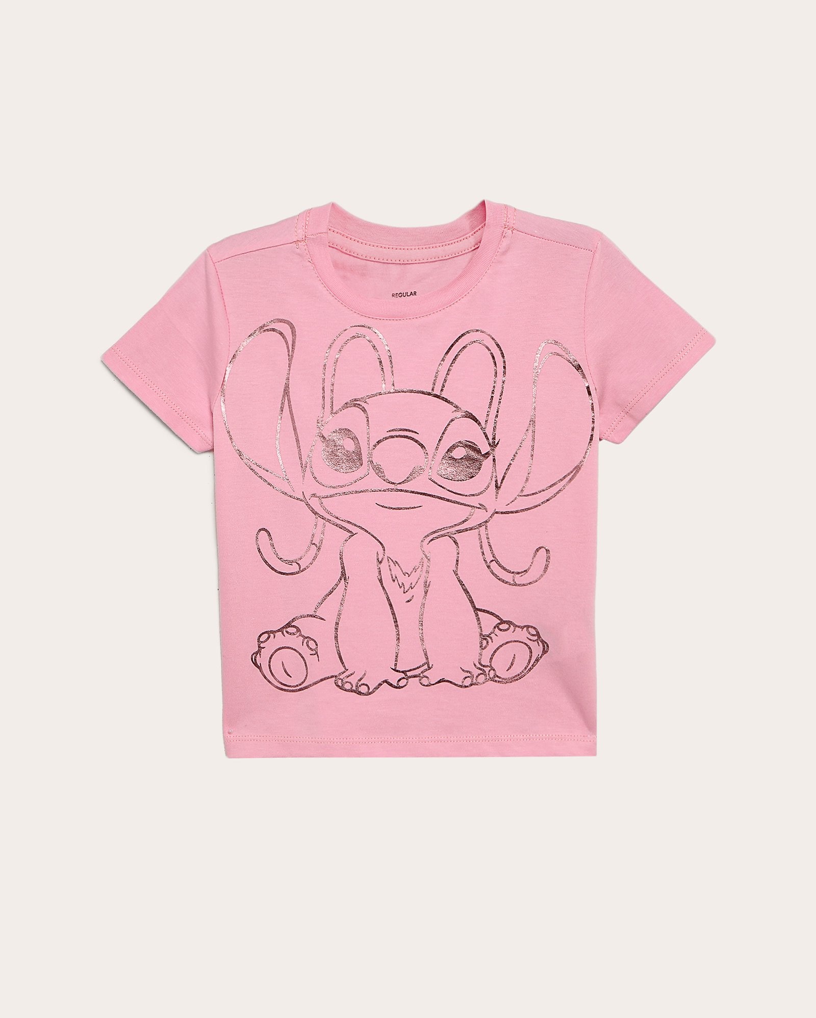 Camiseta infantil Angel metalizada 4-10A - Rosa | Disney