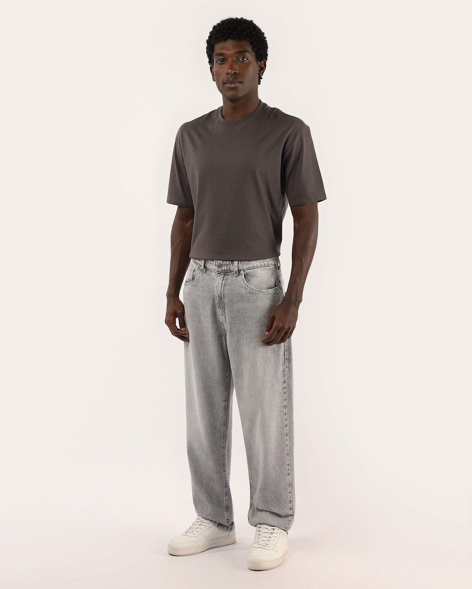 Calça black jeans masculina baggy estonada - Jeans Black Claro | Pool Jeans