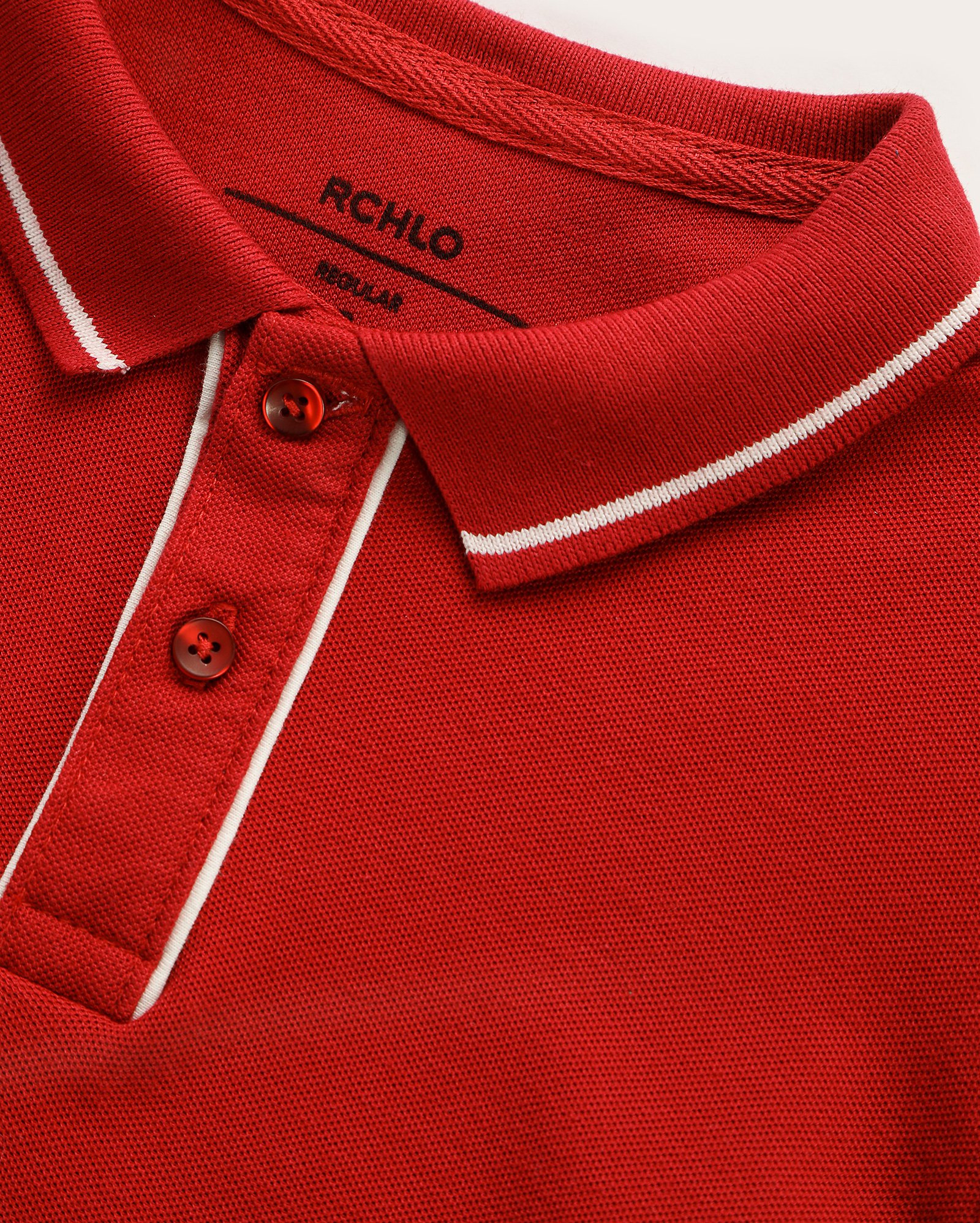 Camisa polo infantil malha piquet 4-10A - vermelha
