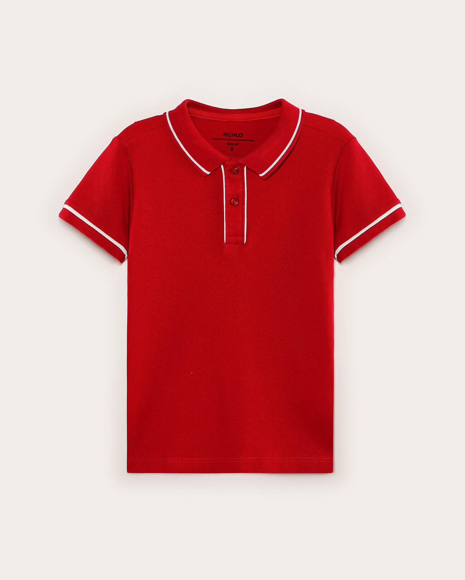 Camisa polo infantil malha piquet 4-10A - vermelha