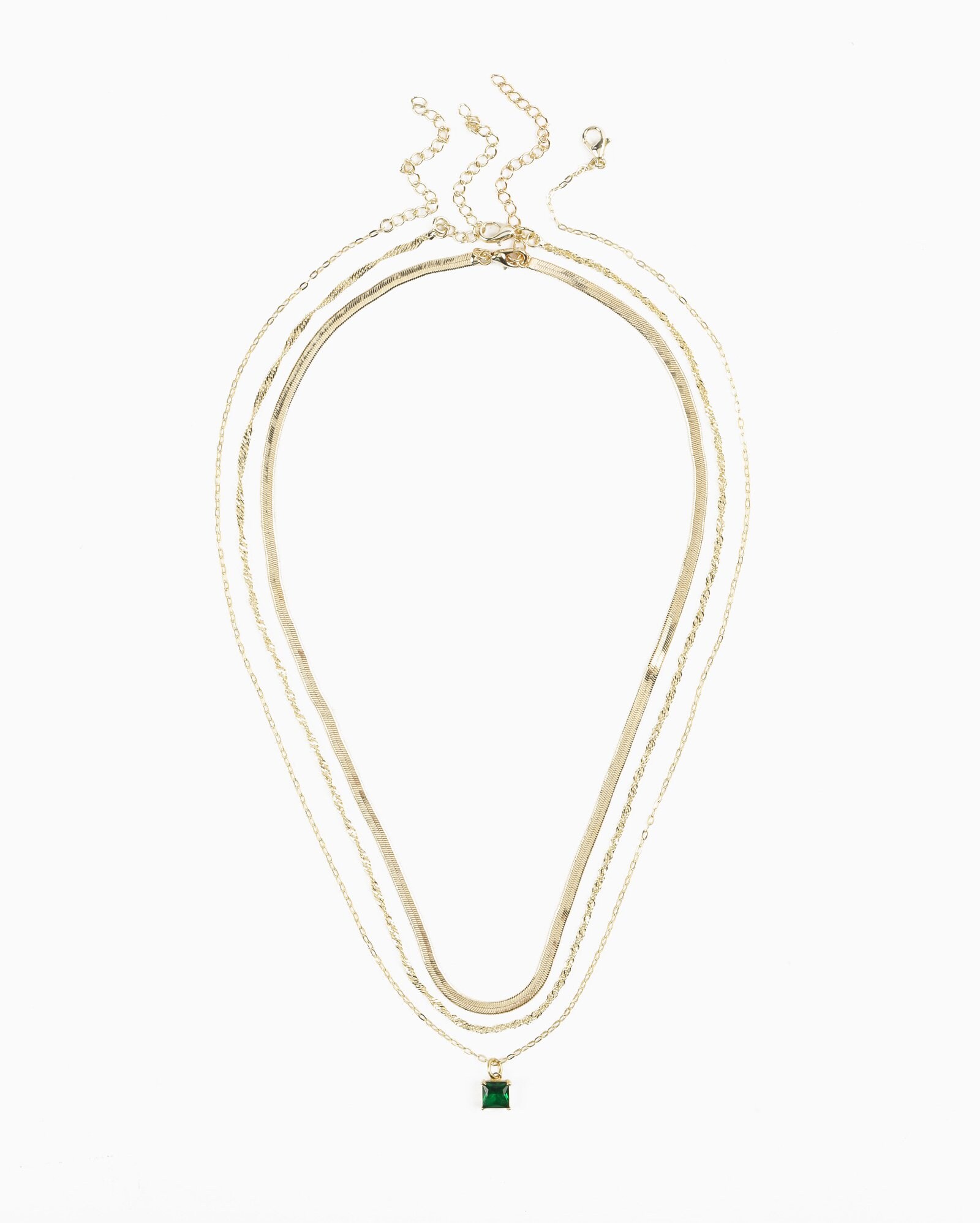 Colares Riachuelo Riachuelo | Kit colar feminino variados com pedraria - dourado