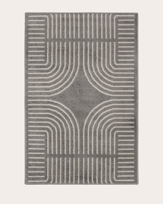 Tapete retangular New Velvet Carlos 100x150cm cinza | Casa Riachuelo
