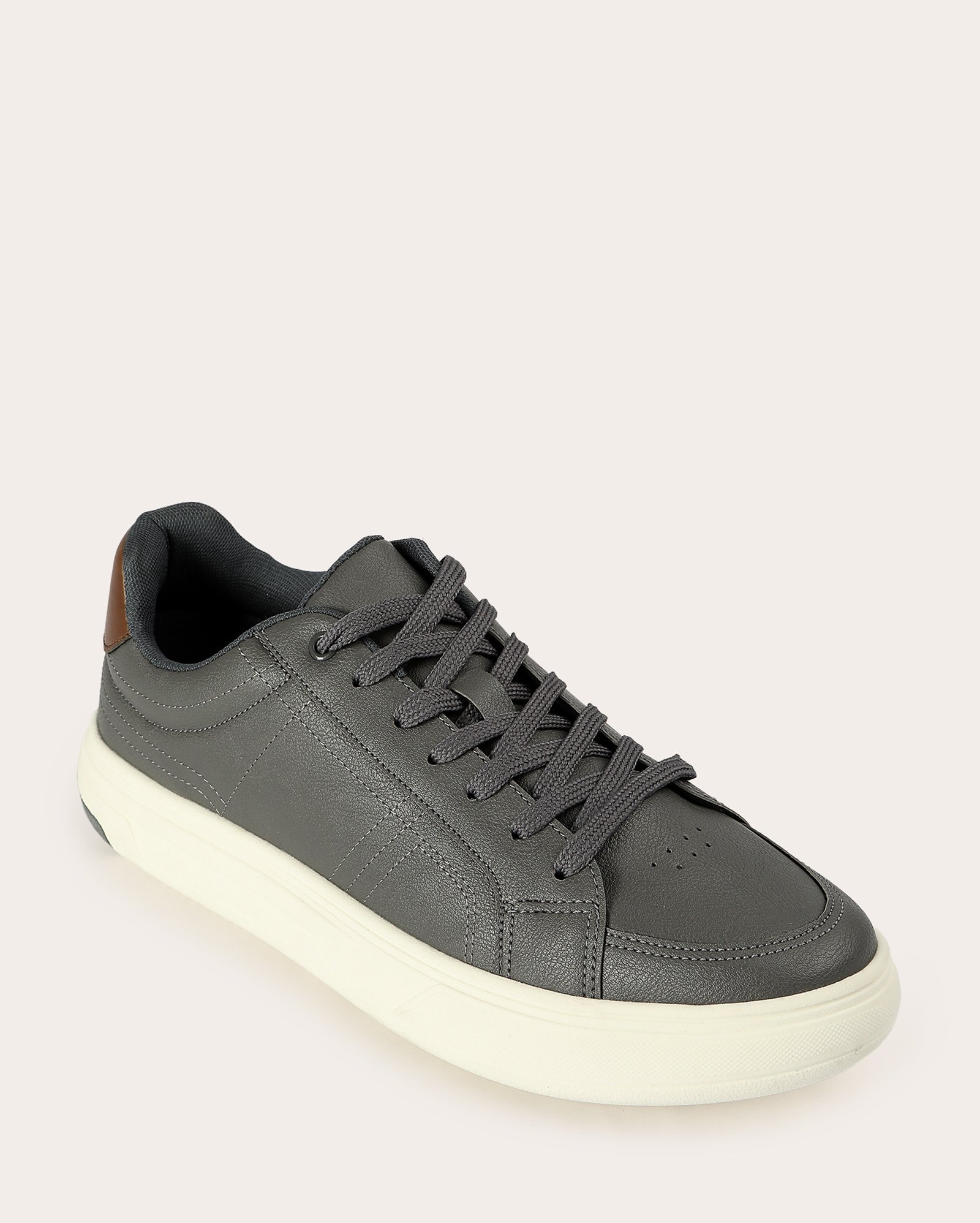 Sapatênis masculino casual com cadarço - cinza