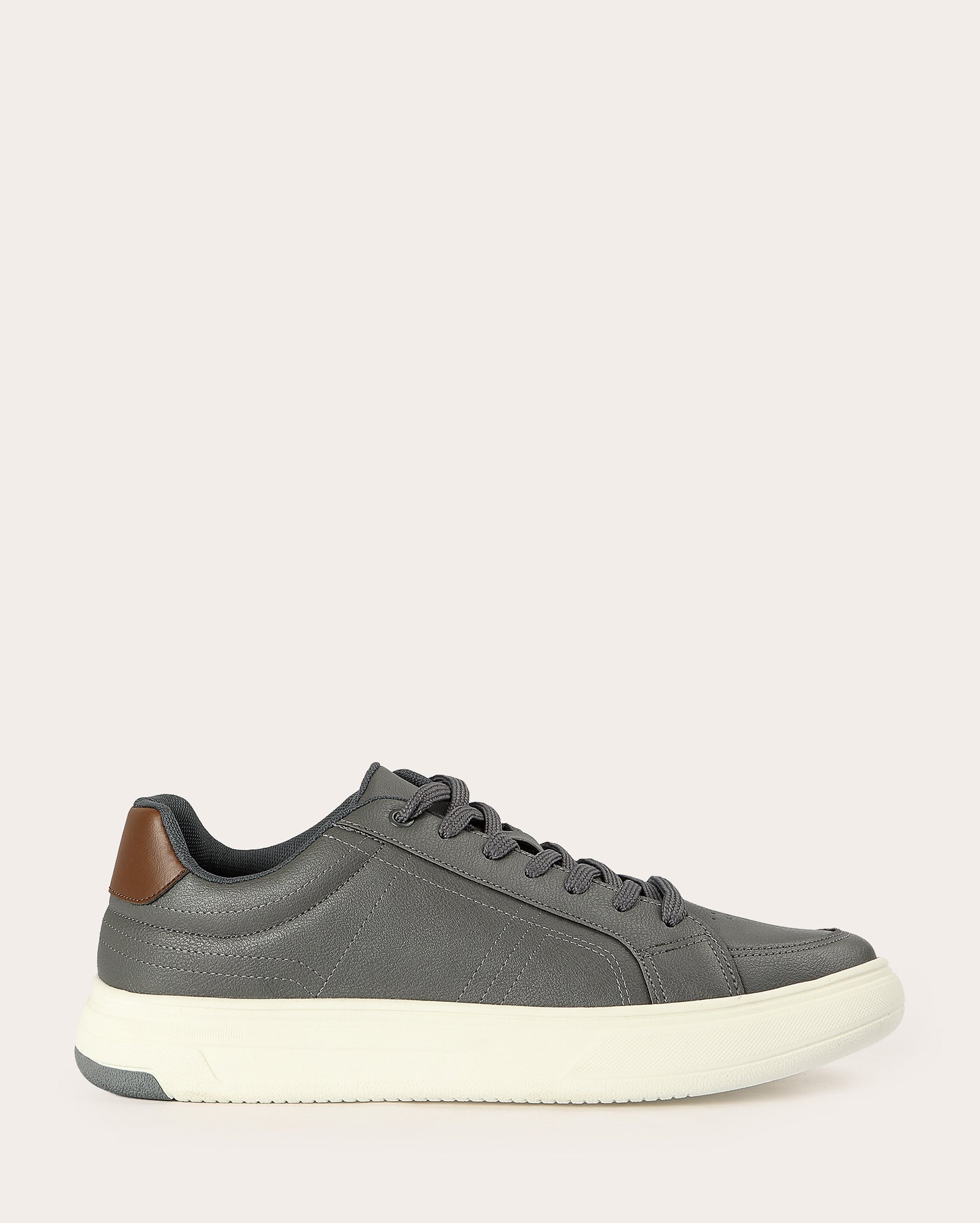 Sapatênis masculino casual com cadarço - cinza