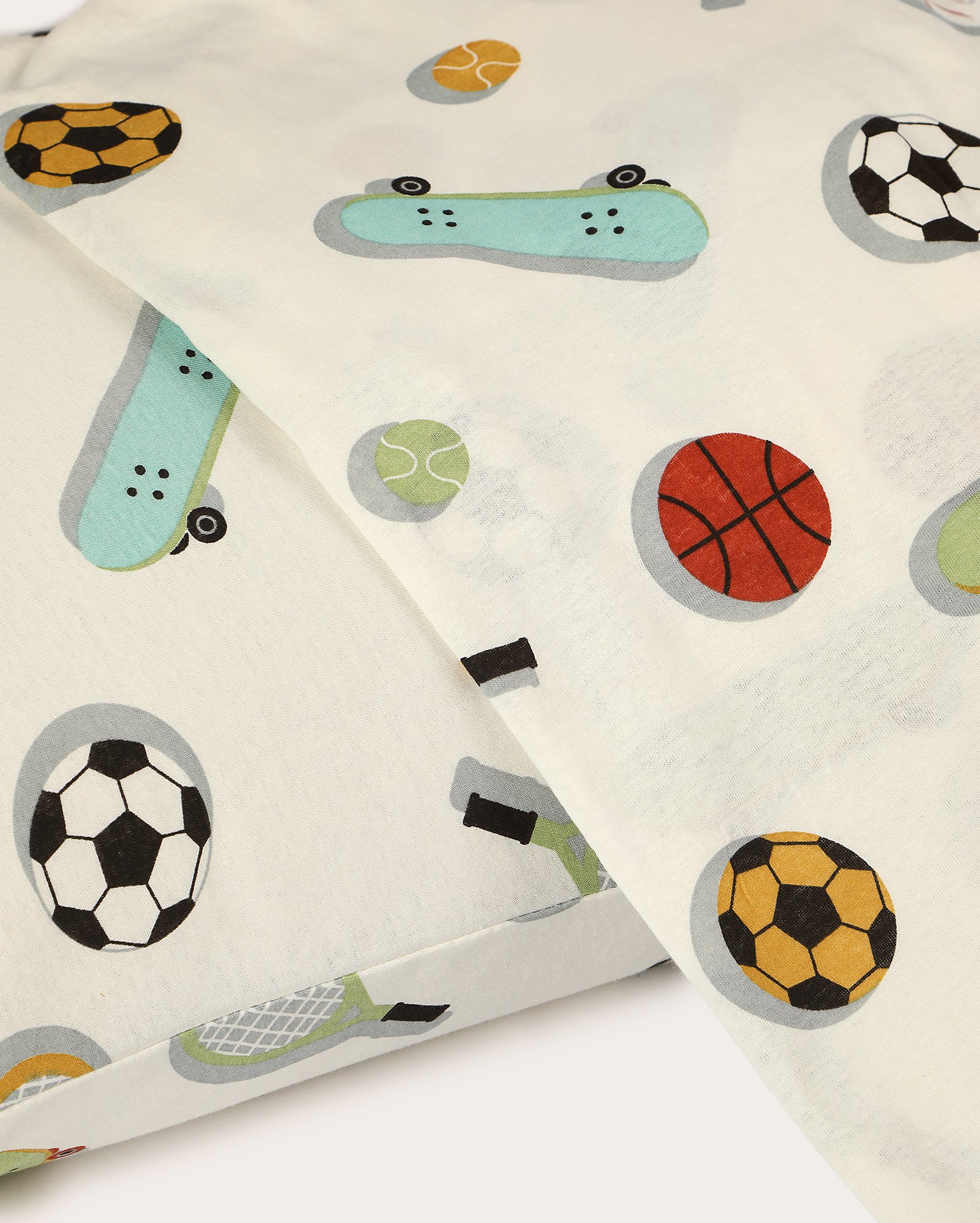 Jogo de cama solteiro 2 peças malha esportes branco | Casa Riachuelo