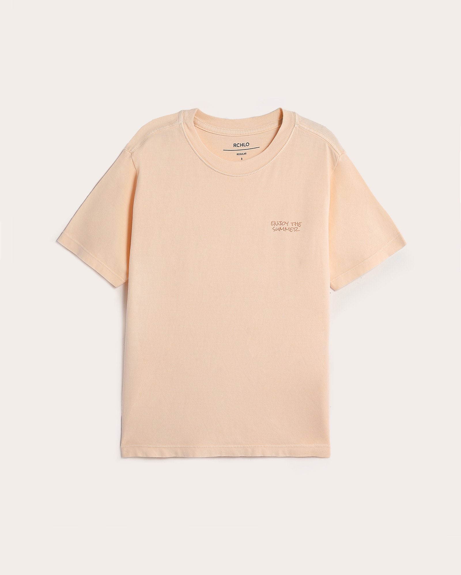 Camiseta infantil regular summer 4-10A - laranja