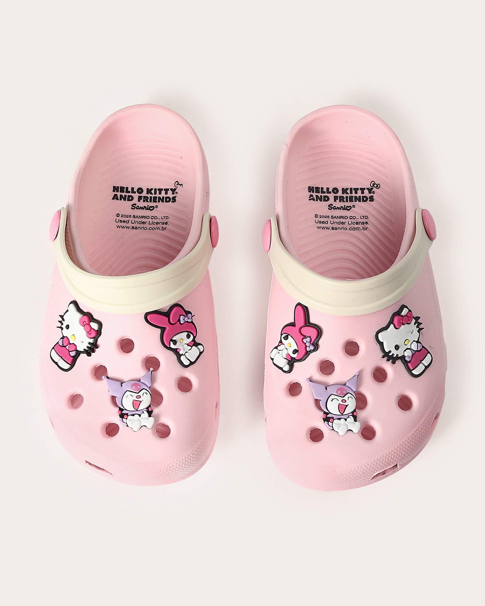 Sandália babuche infantil Hello Kitty e Amigos rosa | Sanrio