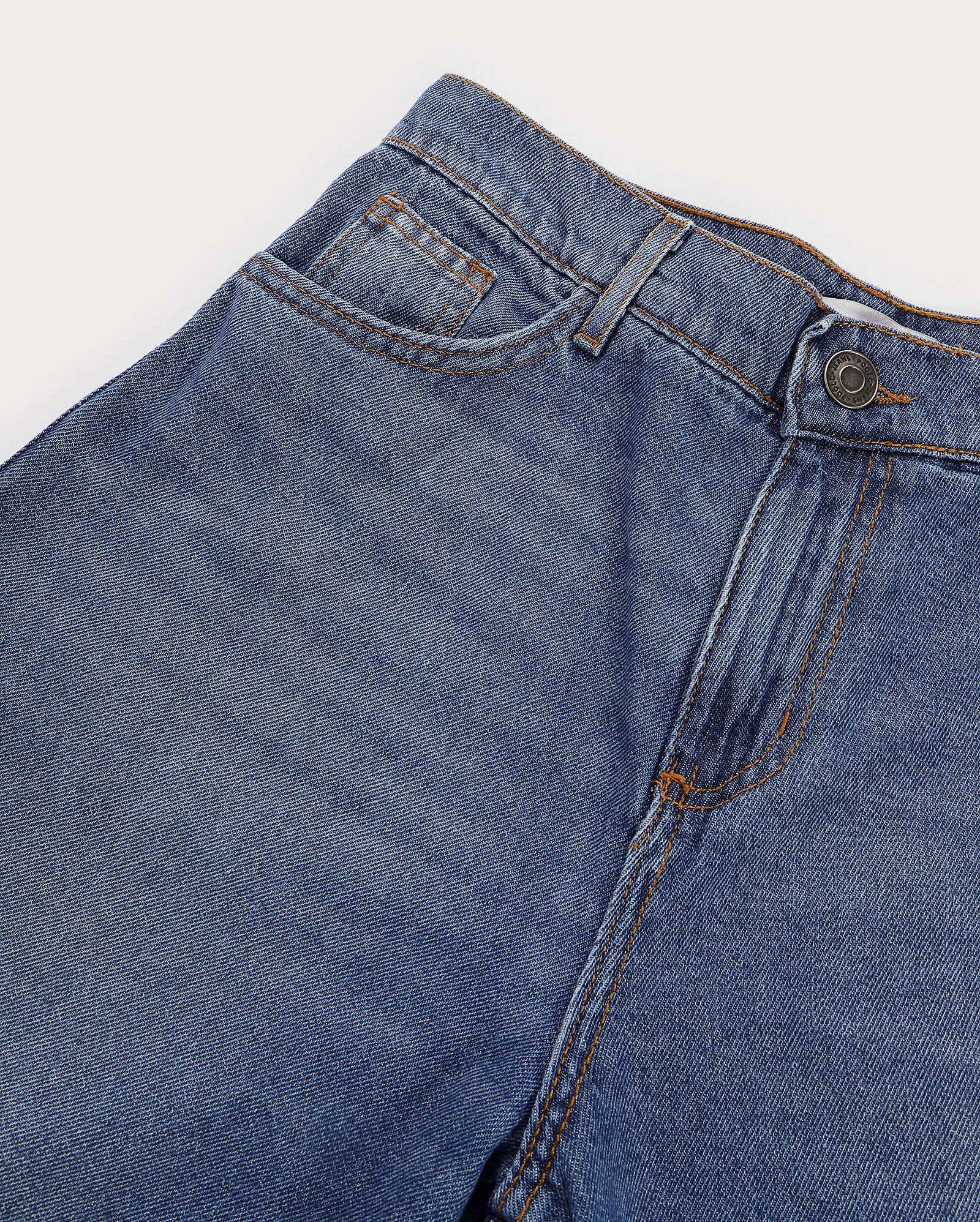 Bermuda jeans juvenil reta - denim médio