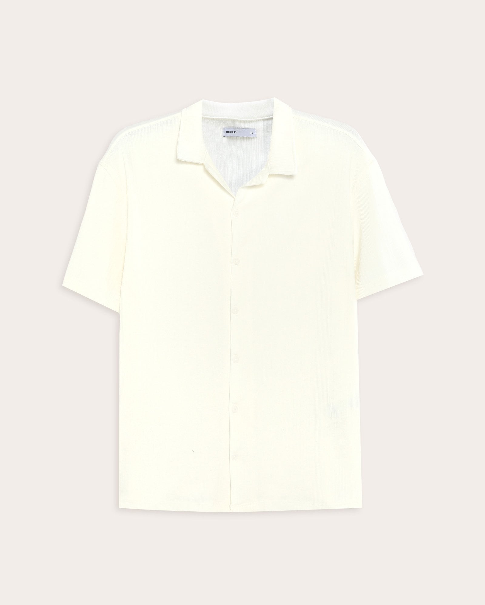 Camisa juvenil texturizada malha crepe - off-white