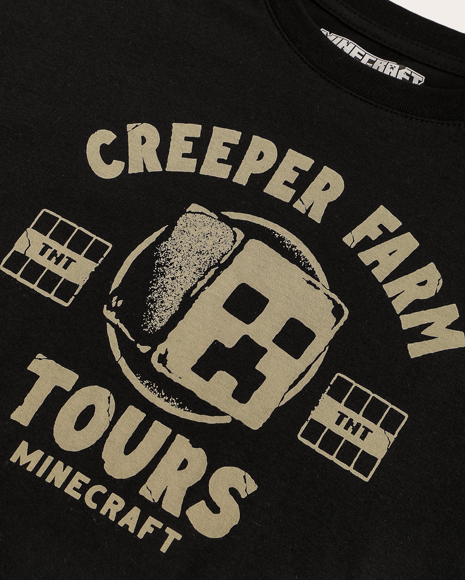 Camiseta juvenil regular Creeper - preta | Minecraft — foto 2
