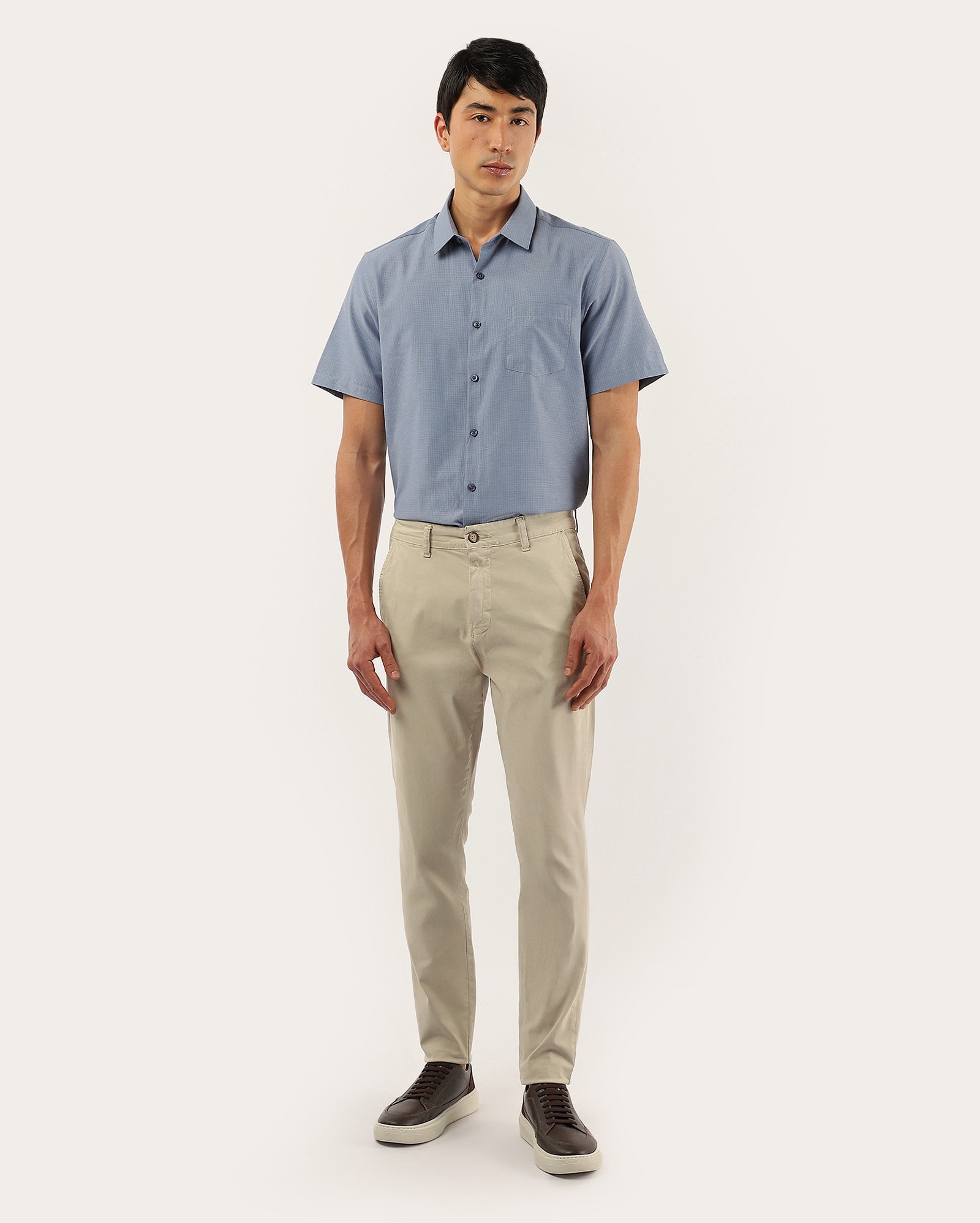 Calça sarja masculina skinny chino - Bege Claro | Pool Jeans