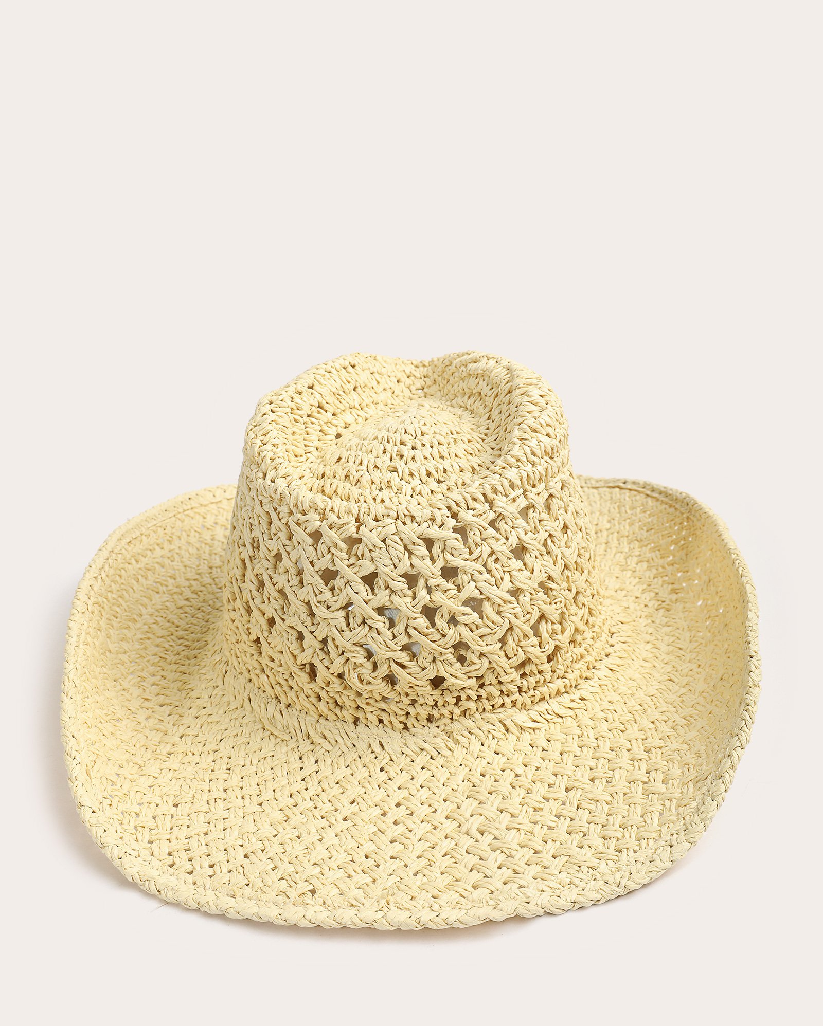 Chapéu feminino de palha western bege | Accessori