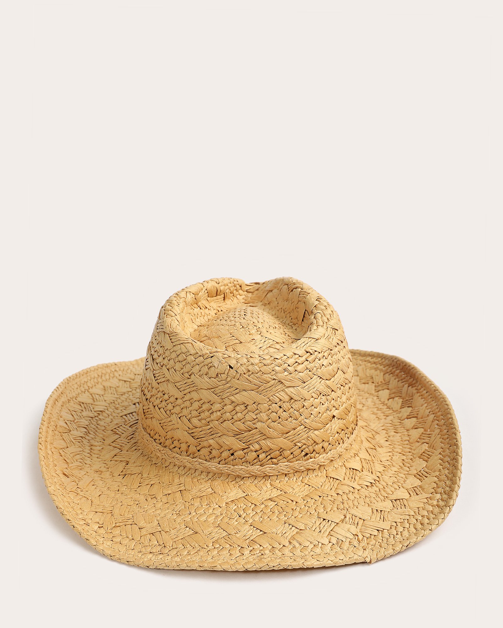 Chapéu feminino de palha com trançado bege | Accessori