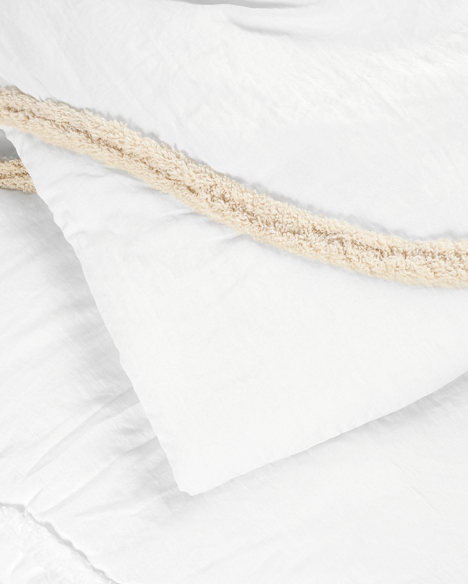 Kit colcha casal queen 3 peças Washed Waves - branca | Casa Riachuelo