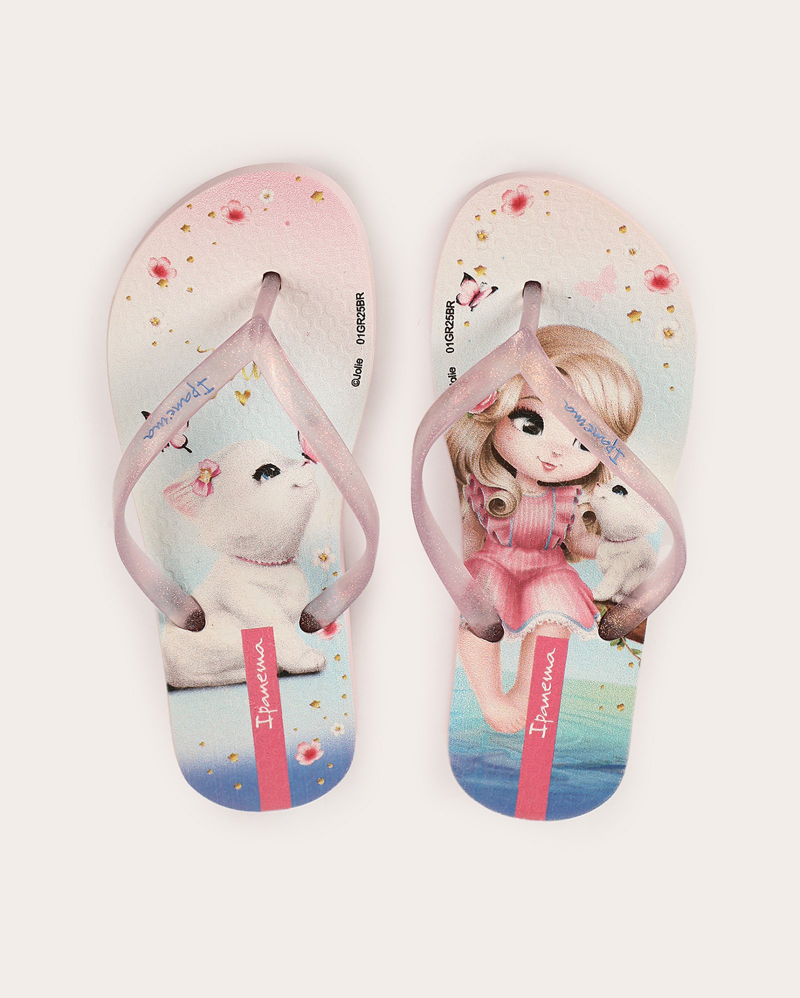 Chinelo infantil Jolie com glitter rosa | Grendene
