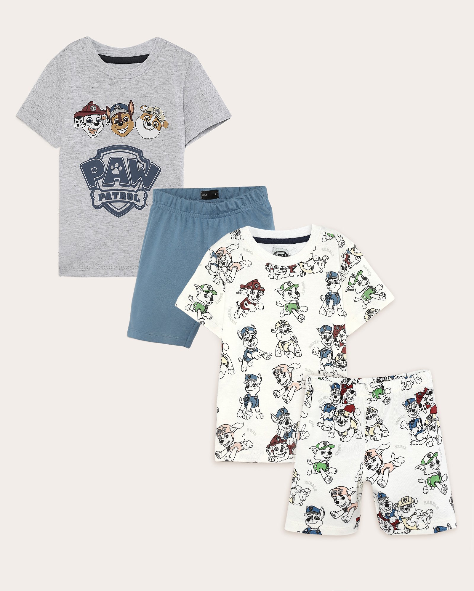 Kit pijama curto infantil 4 peças Patrulha Canina 2-6A - multicor | Paramount