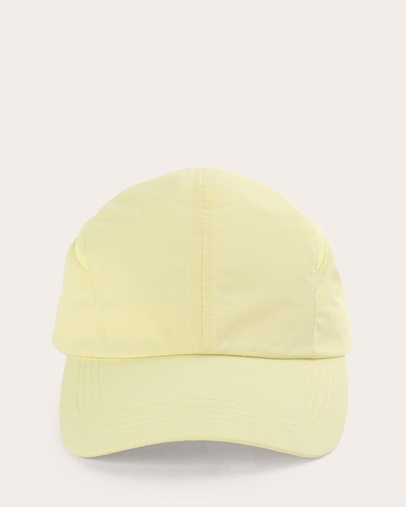 Boné esportivo masculino aba curva pespontado amarelo
