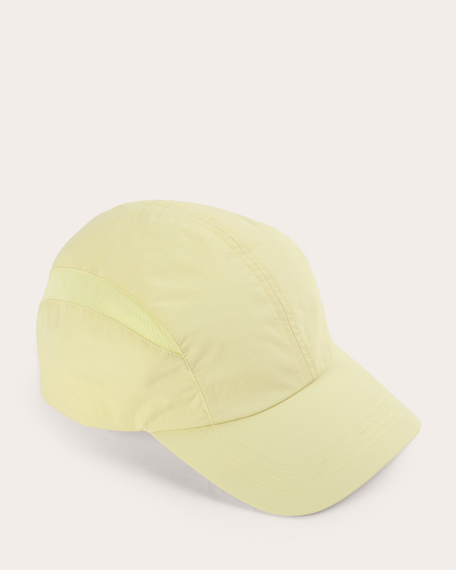 Boné esportivo masculino aba curva pespontado - Amarelo