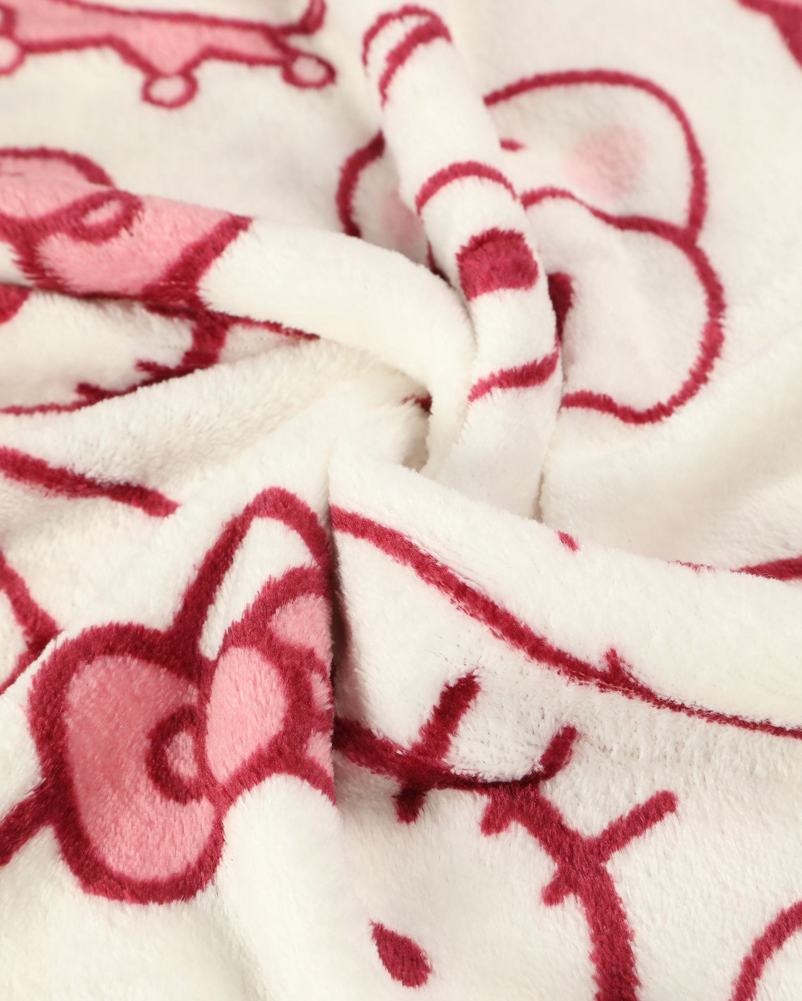 Manta solteiro de microfibra Hello Kitty e amigos - branca | Casa Riachuelo