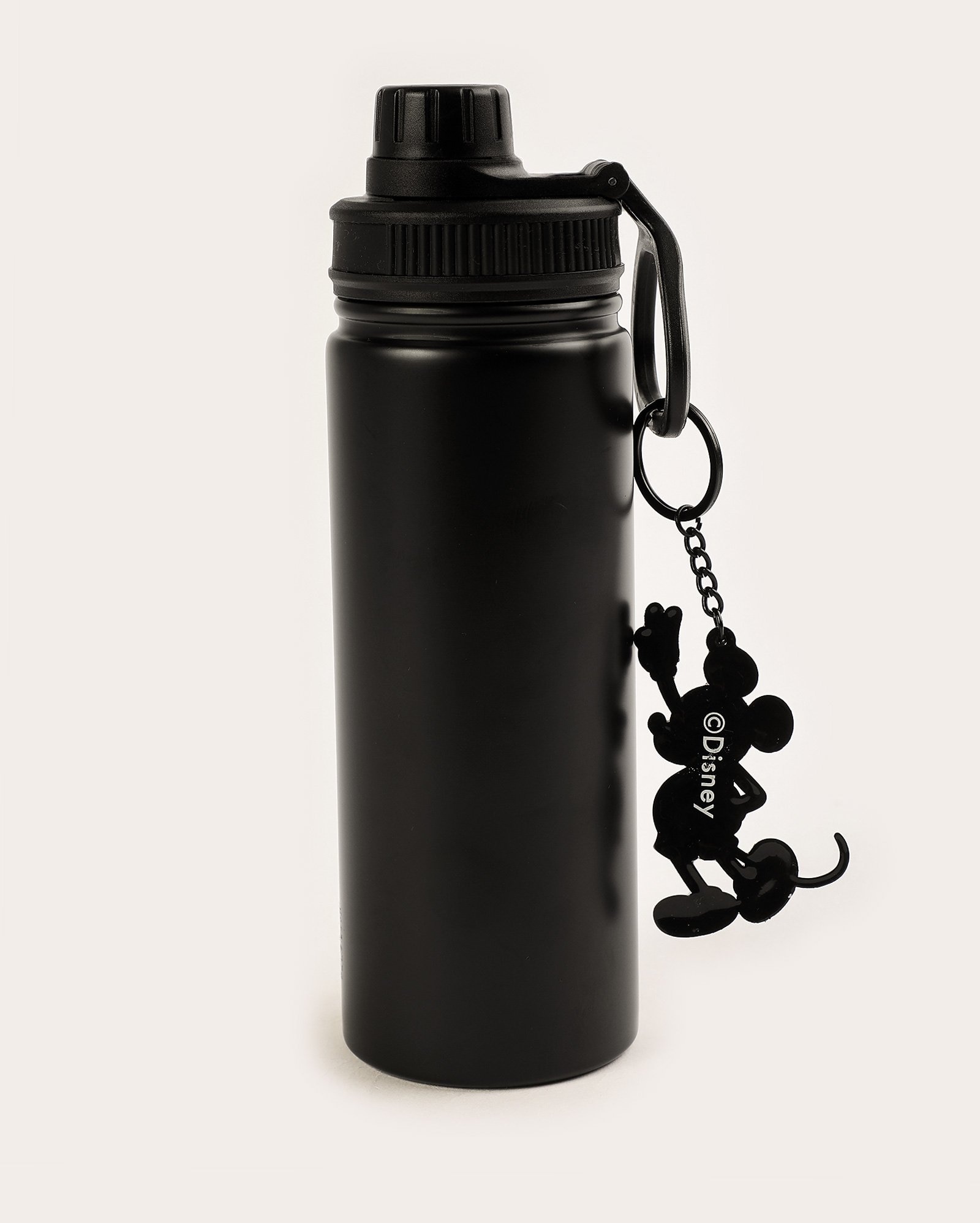 Garrafa squeeze de metal 750ml + chaveiro Mickey preta | Disney