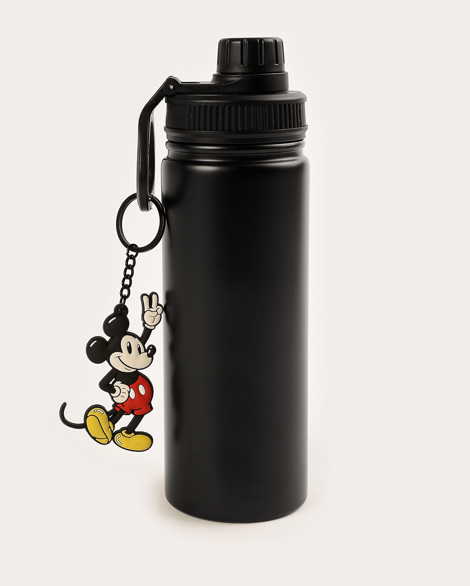 Garrafa squeeze de metal 750ml + chaveiro Mickey preta | Disney