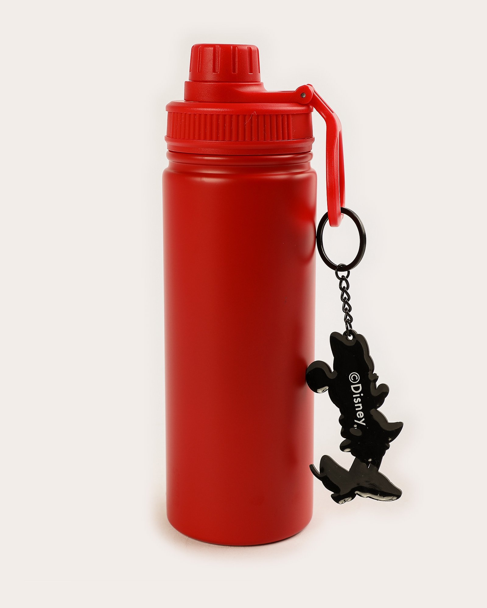 Garrafa squeeze de metal 750ml + chaveiro Minnie vermelha | Disney