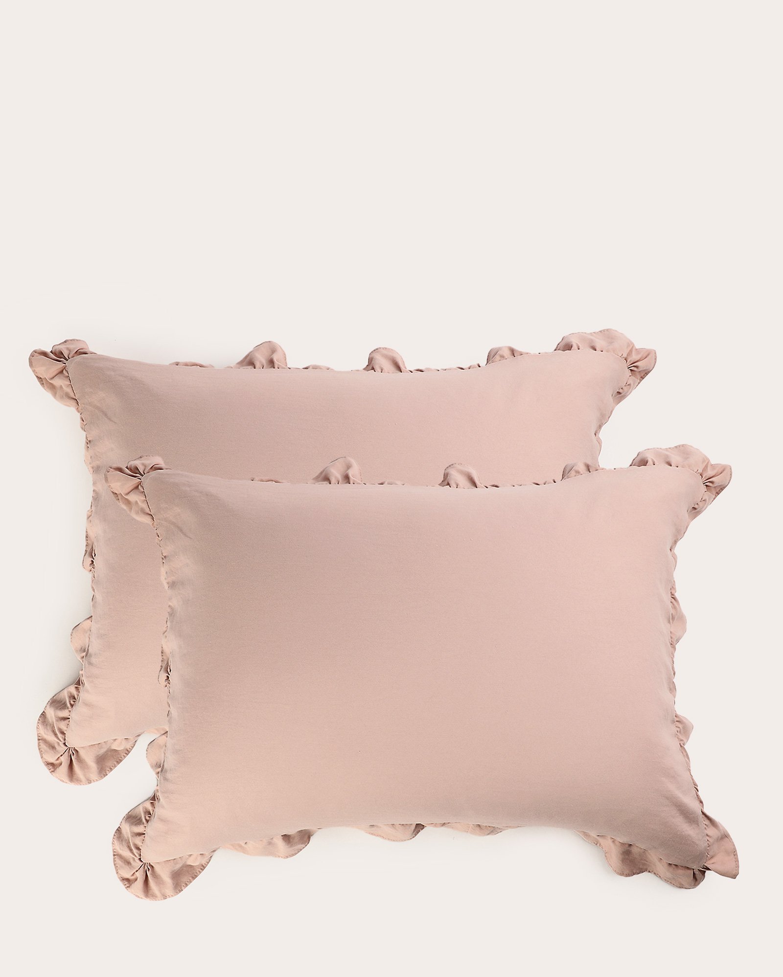 Kit porta-travesseiro 2 peças Washed Rana - rosa | Casa Riachuelo
