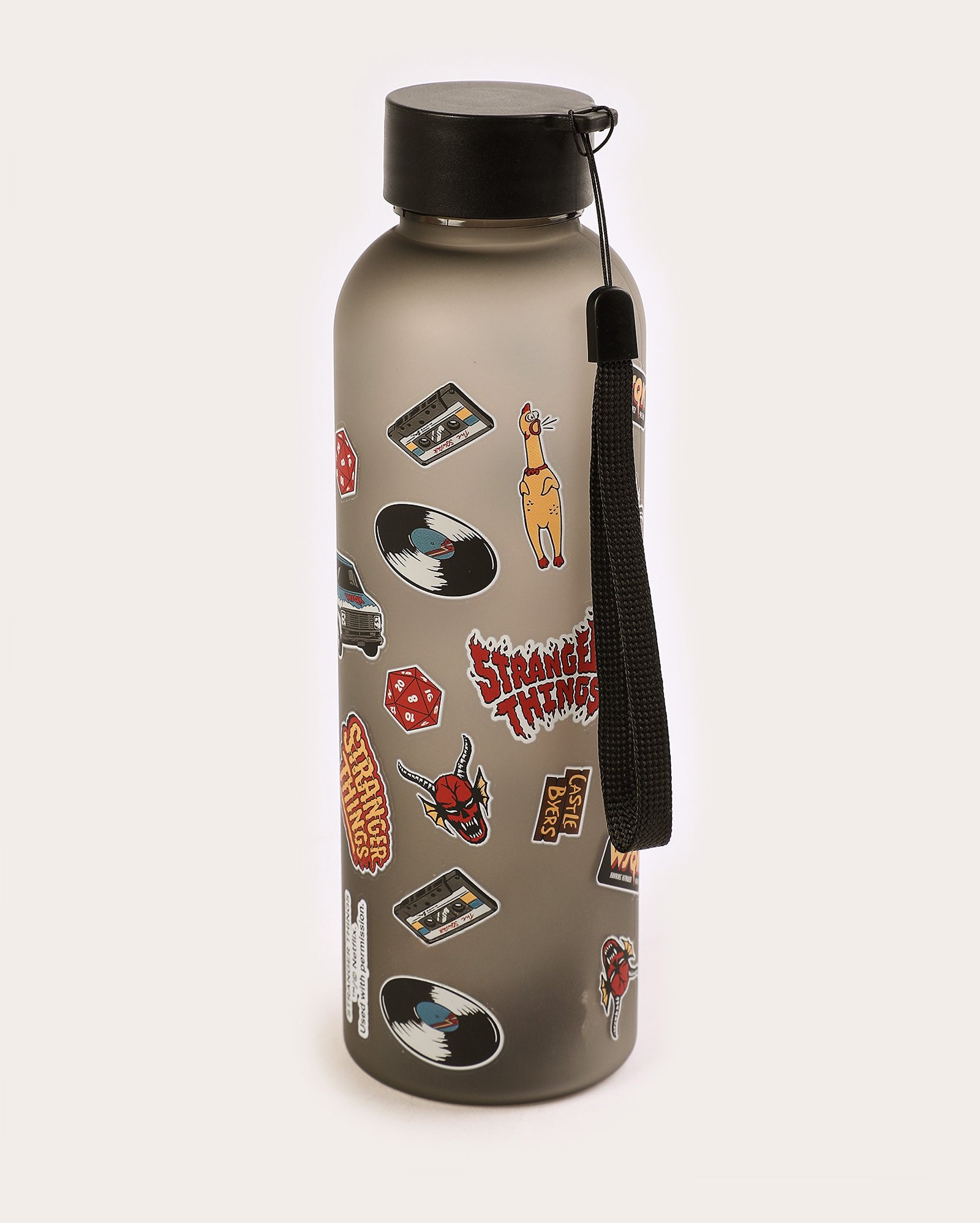 Garrafa de plástico Stranger Things 550ml preta | Netflix