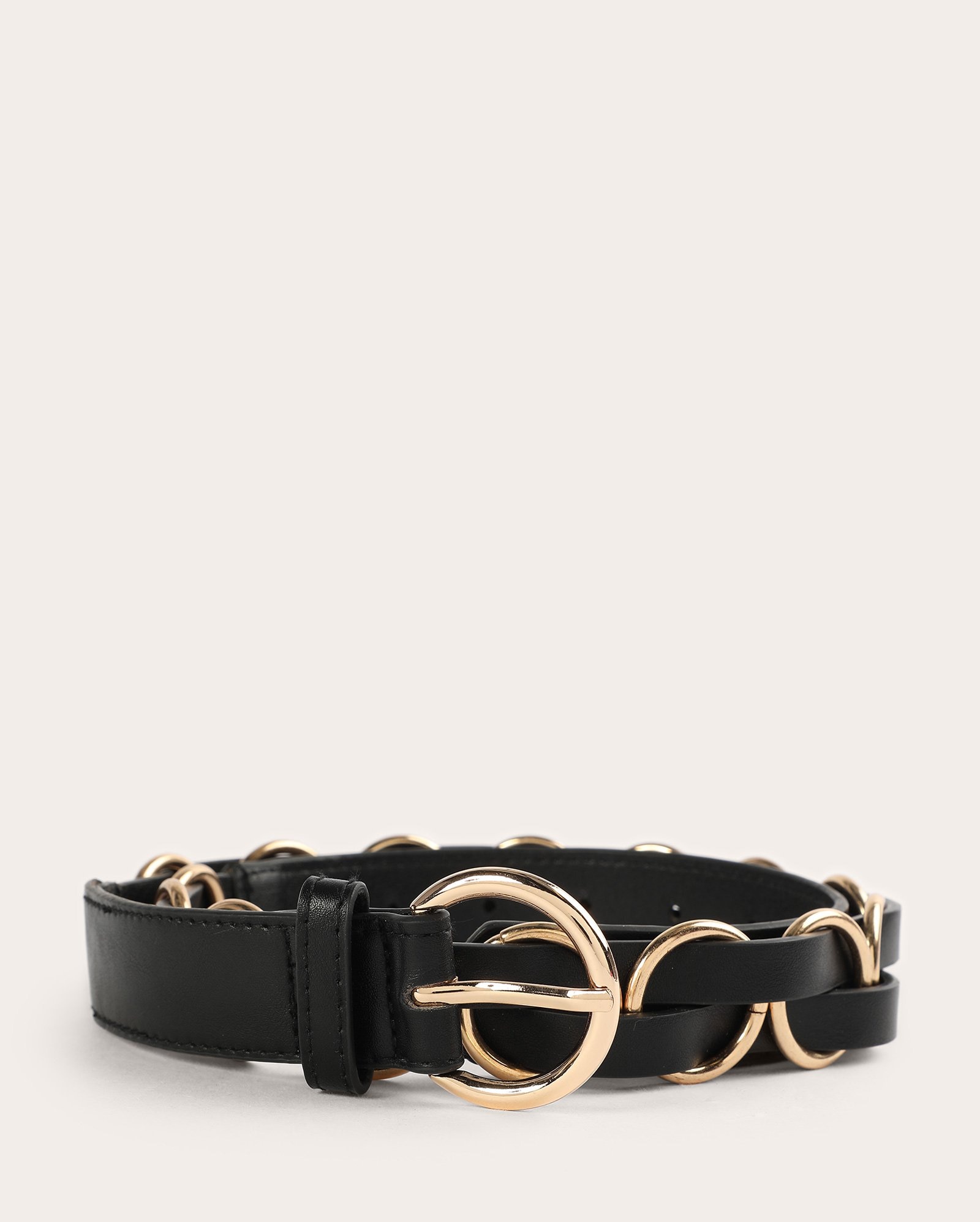 Cinto feminino argola trançada - Preto