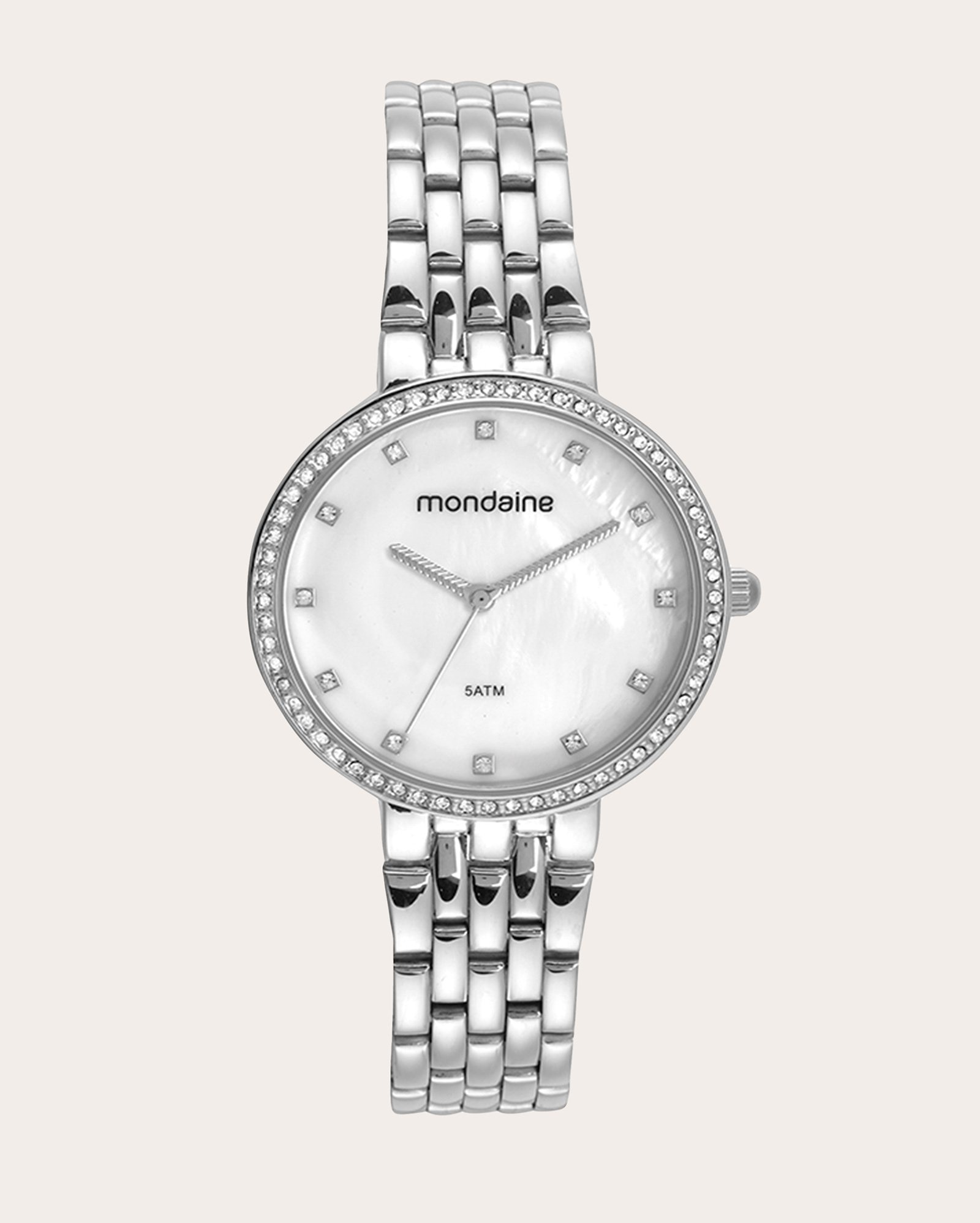 Relógio analógico feminino 32741L0MVNE2 prata | Mondaine