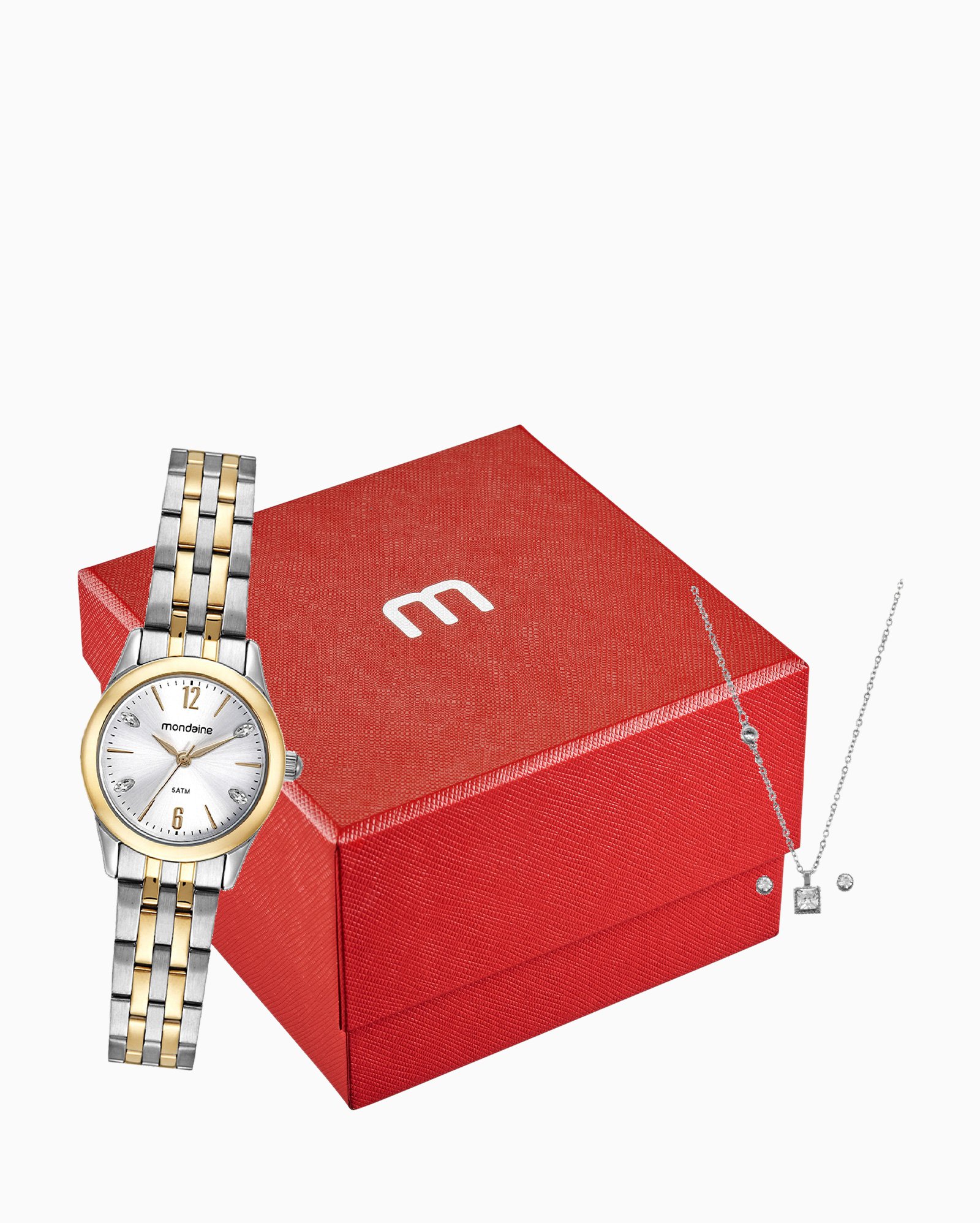Kit relógio analógico feminino 32587LPMVBE3KR + conjunto multicor | Mondaine